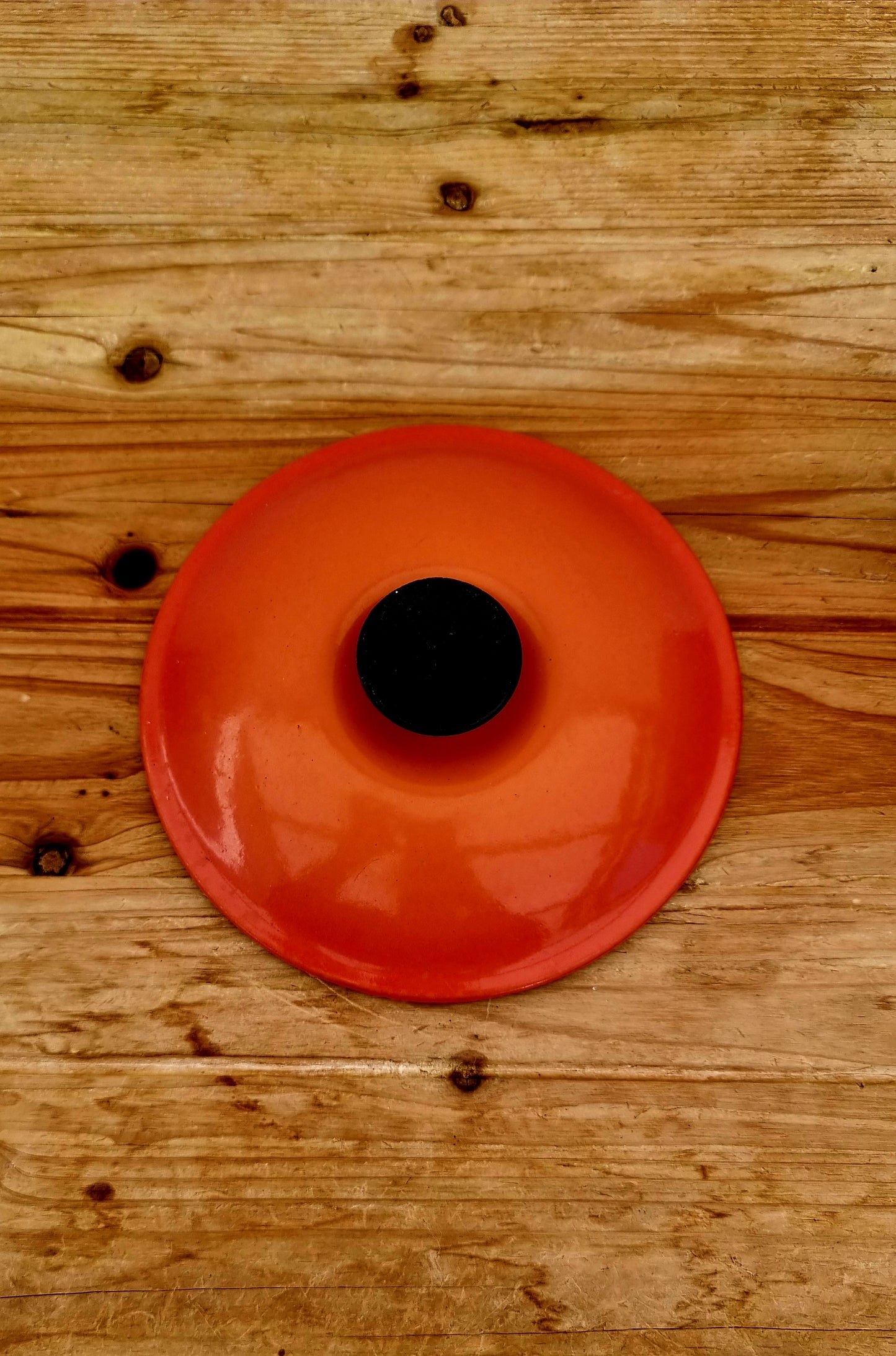 Casserole en fonte orange Cuisine Royale n°18 les kitscheries brocante en ligne