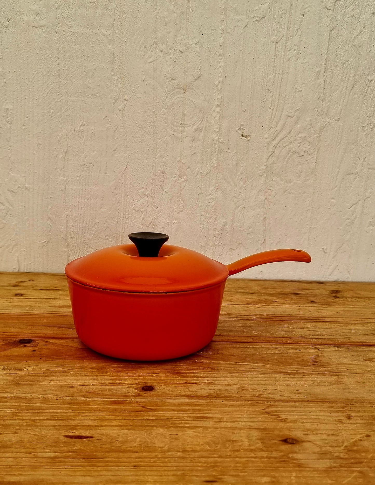 Casserole en fonte orange Cuisine Royale n°18 les kitscheries brocante en ligne