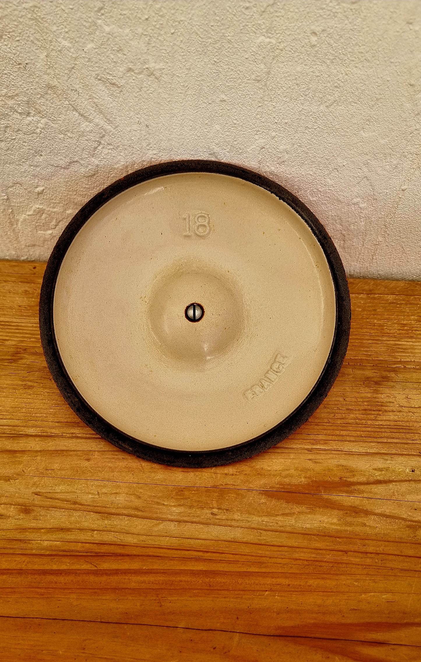 Casserole en fonte orange Cuisine Royale n°18 les kitscheries brocante en ligne