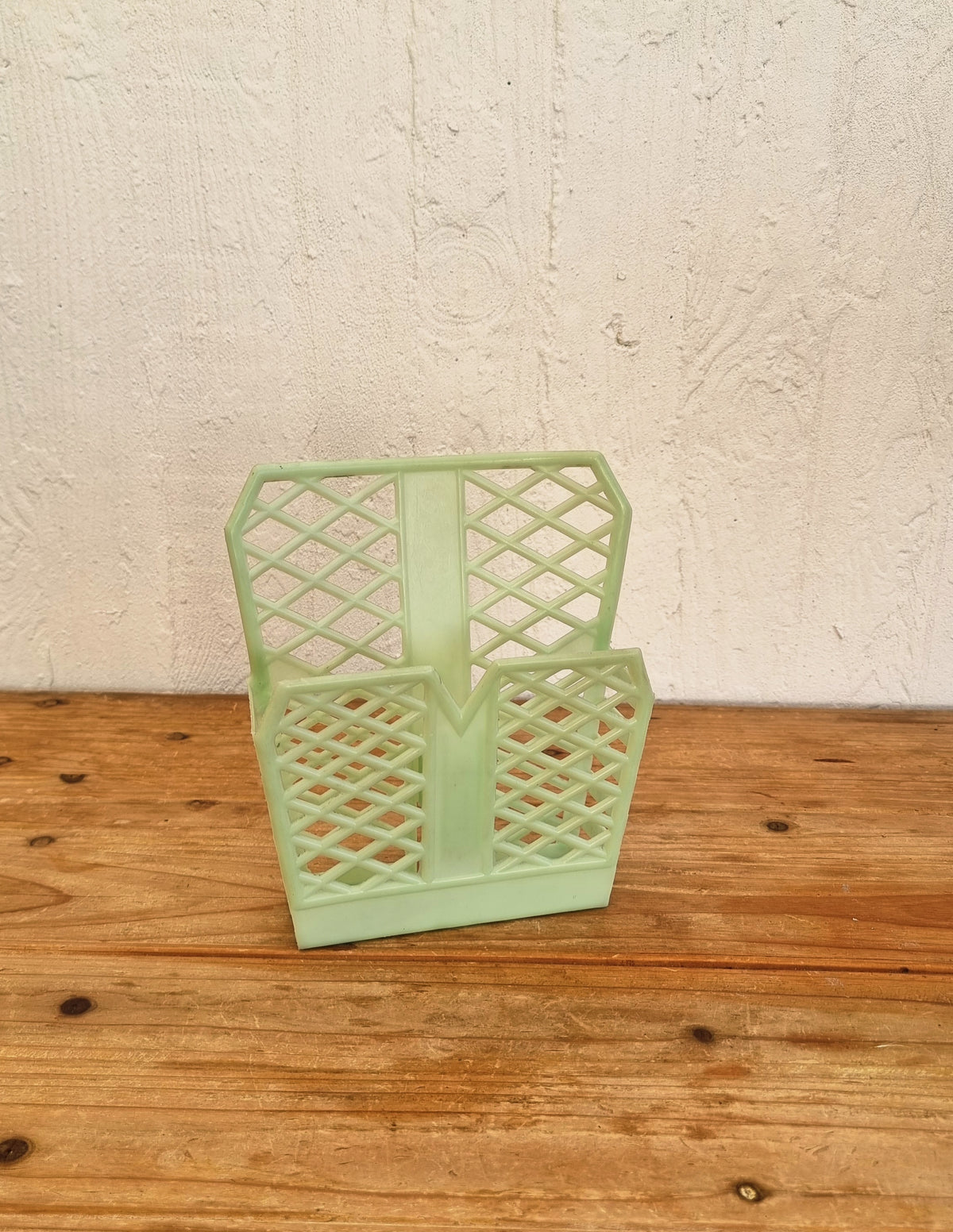 Rangement multifonction vintage en plastique vert pastel