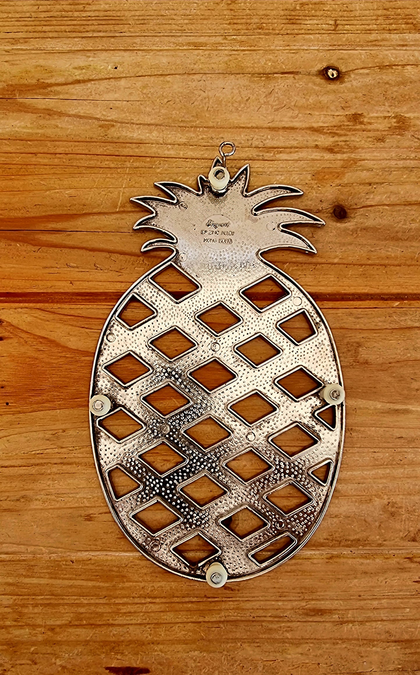 Dessous de plat ananas vintage métal élégance hong kong les kitscheries brocante en ligne