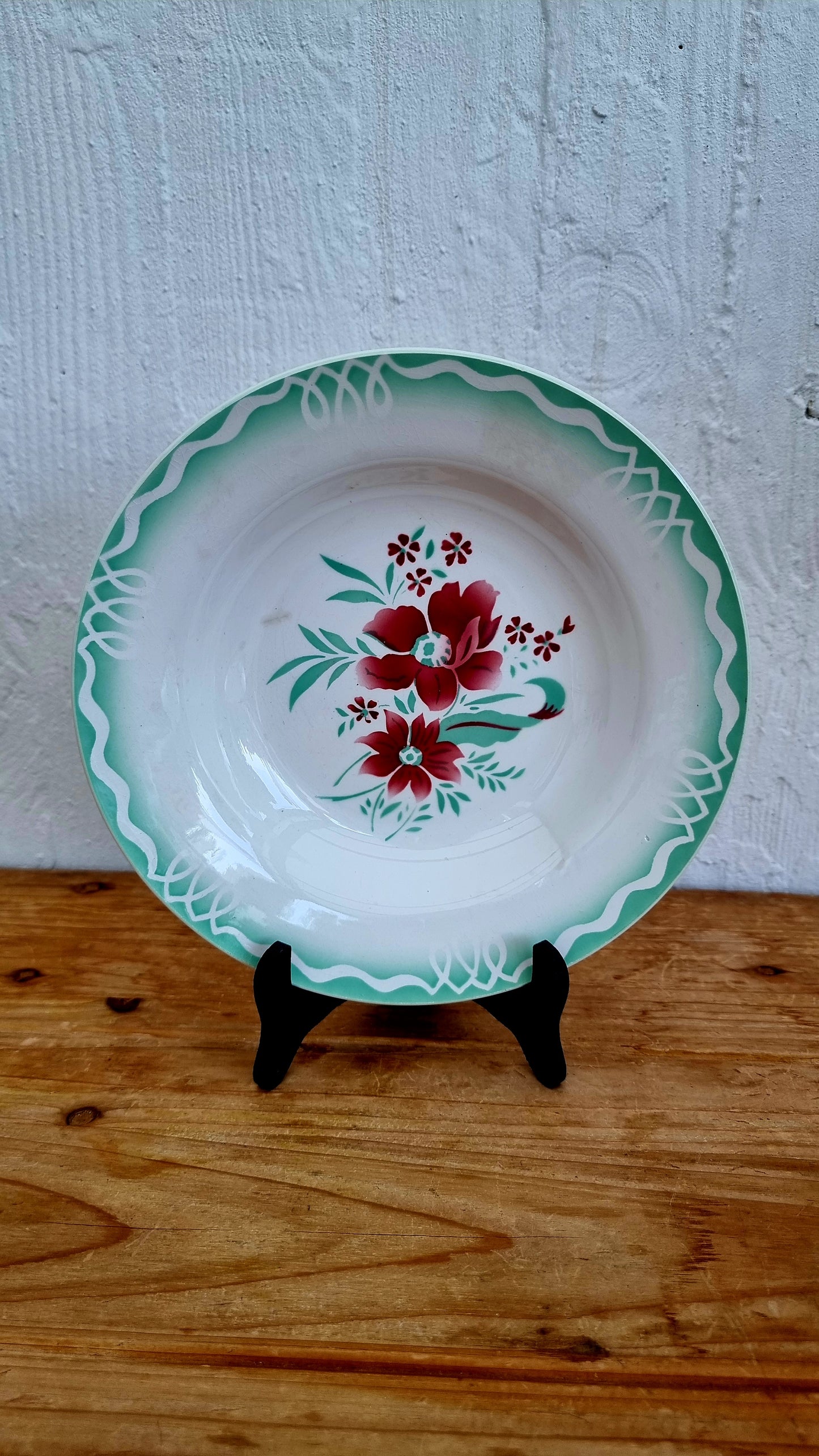 Lot de 3 assiettes creuses Digoin Sarreguemines modèle Mignon les kitscheries brocante en ligne