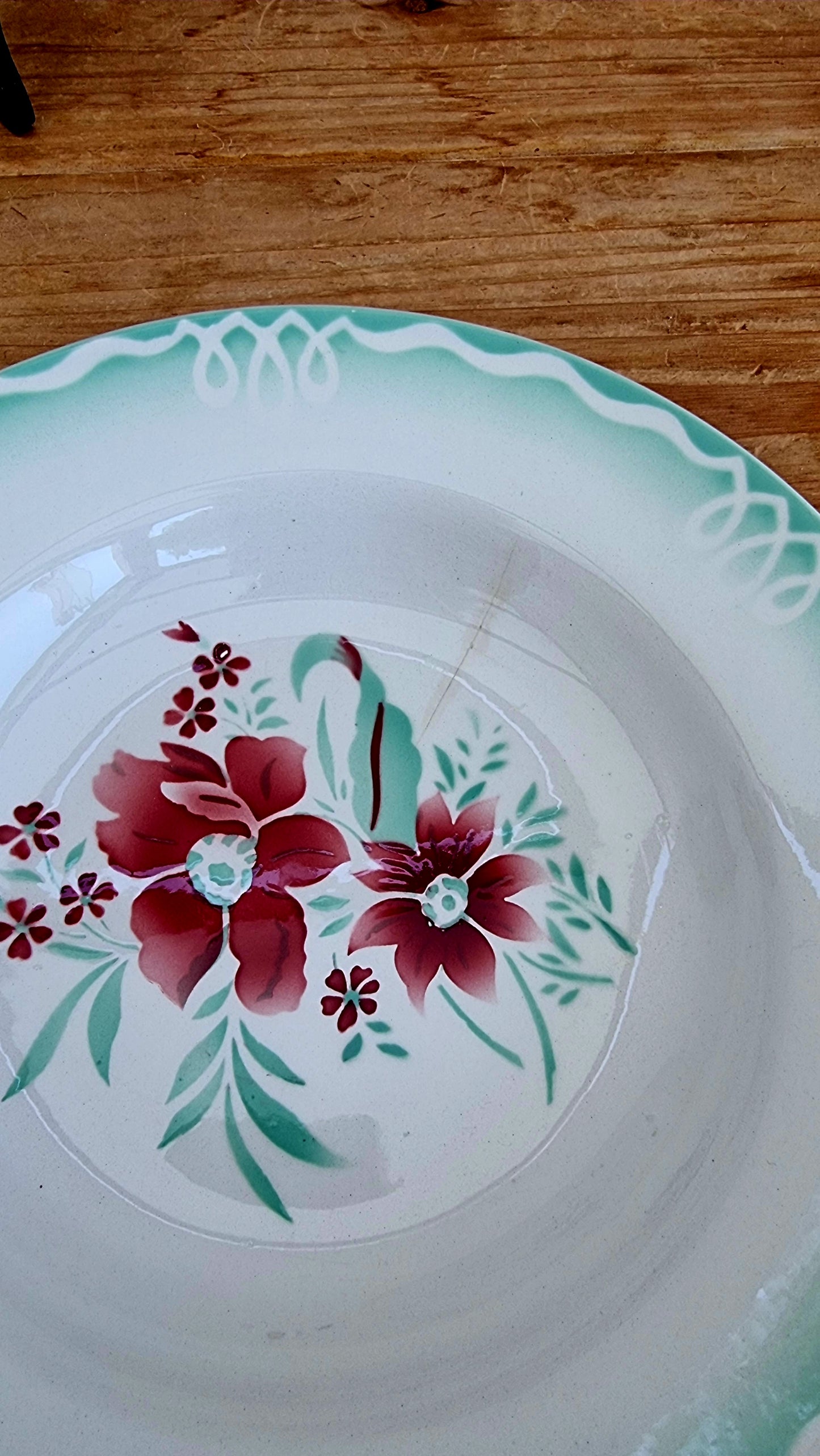 Lot de 3 assiettes creuses Digoin Sarreguemines modèle Mignon les kitscheries brocante en ligne