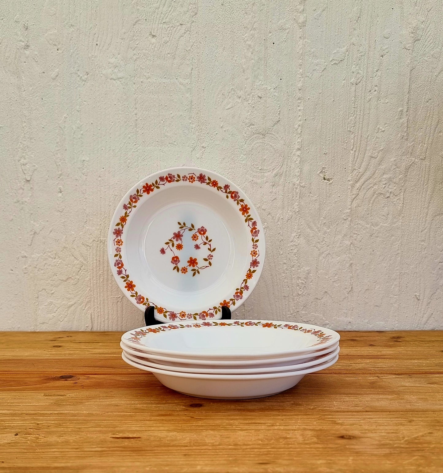 5 assiettes creuses Arcopal modèle Scania les kitscheries brocante en ligne