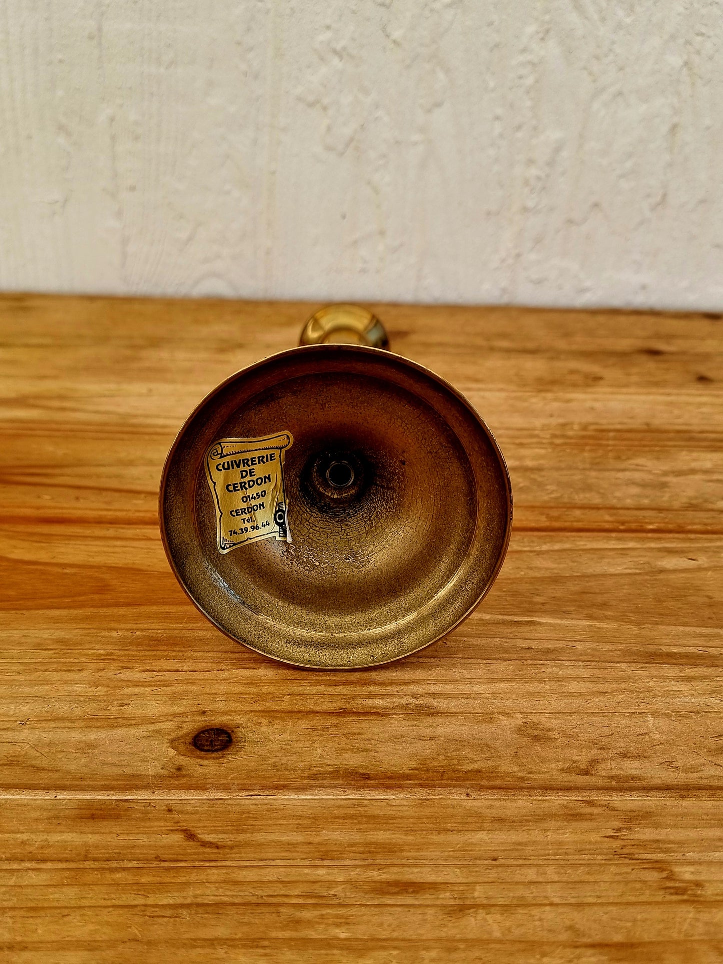 Bougeoir en laiton vintage doré les kitscheries brocante en ligne