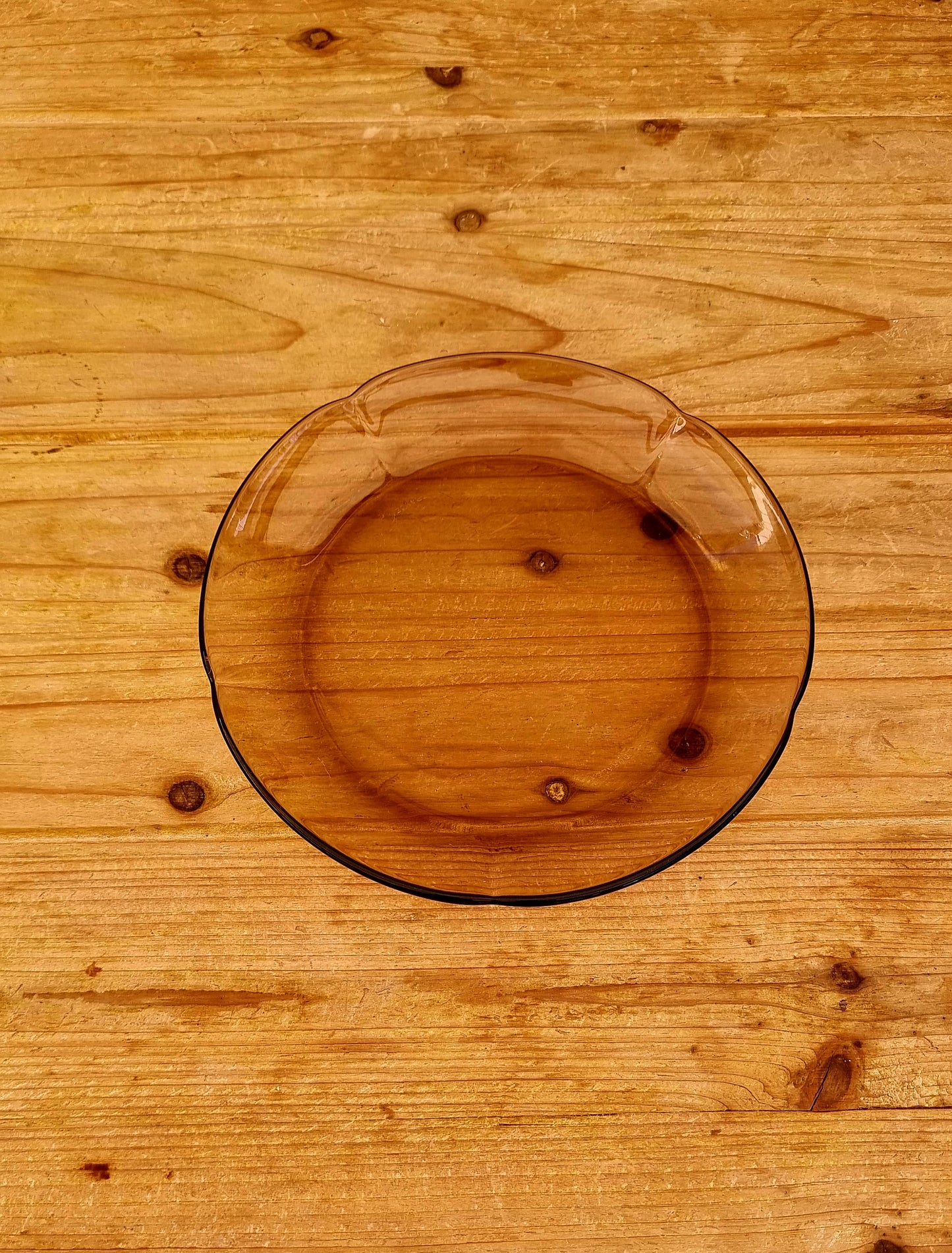 Lot de 6 assiettes à dessert Duralex verre fumé les kitscheries brocante en ligne