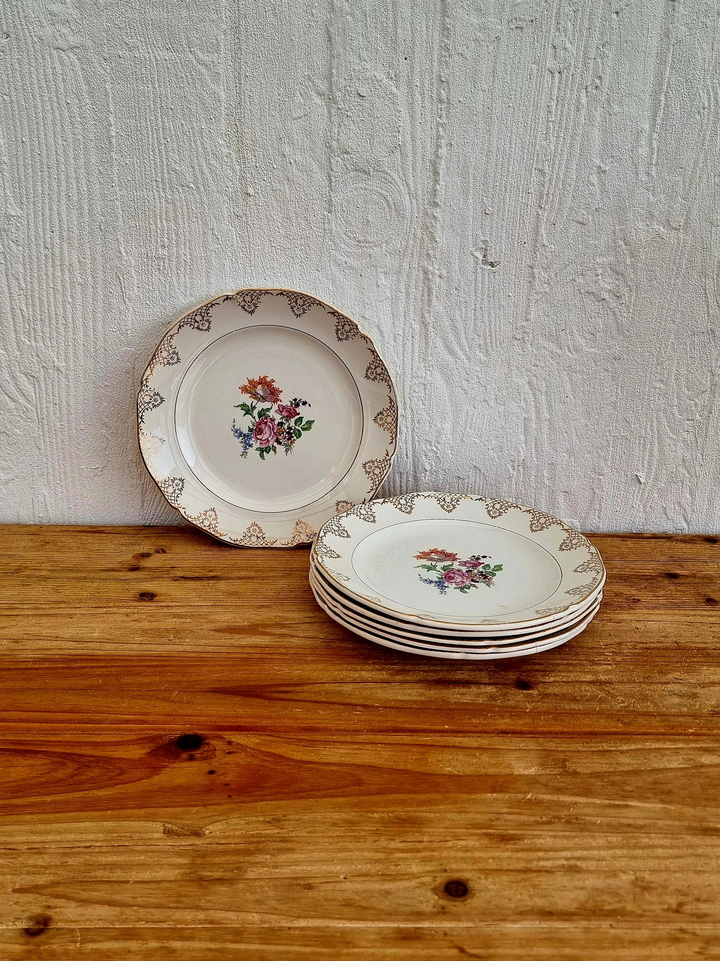 Lot de 6 assiettes Céranord Saint Amand modèle Eve les kitscheries brocante en ligne