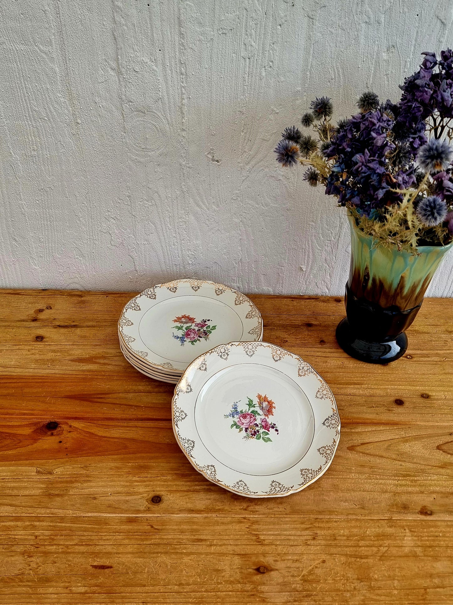 Lot de 6 assiettes Céranord Saint Amand modèle Eve les kitscheries brocante en ligne