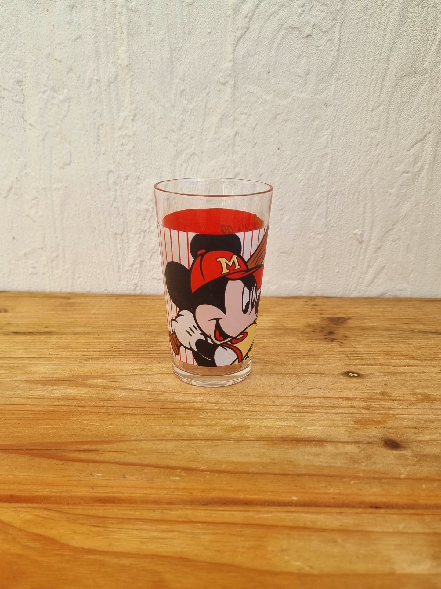 Lot de 2 verres Team Mickey Basket & Base-Ball disney les kitscheries brocante en ligne