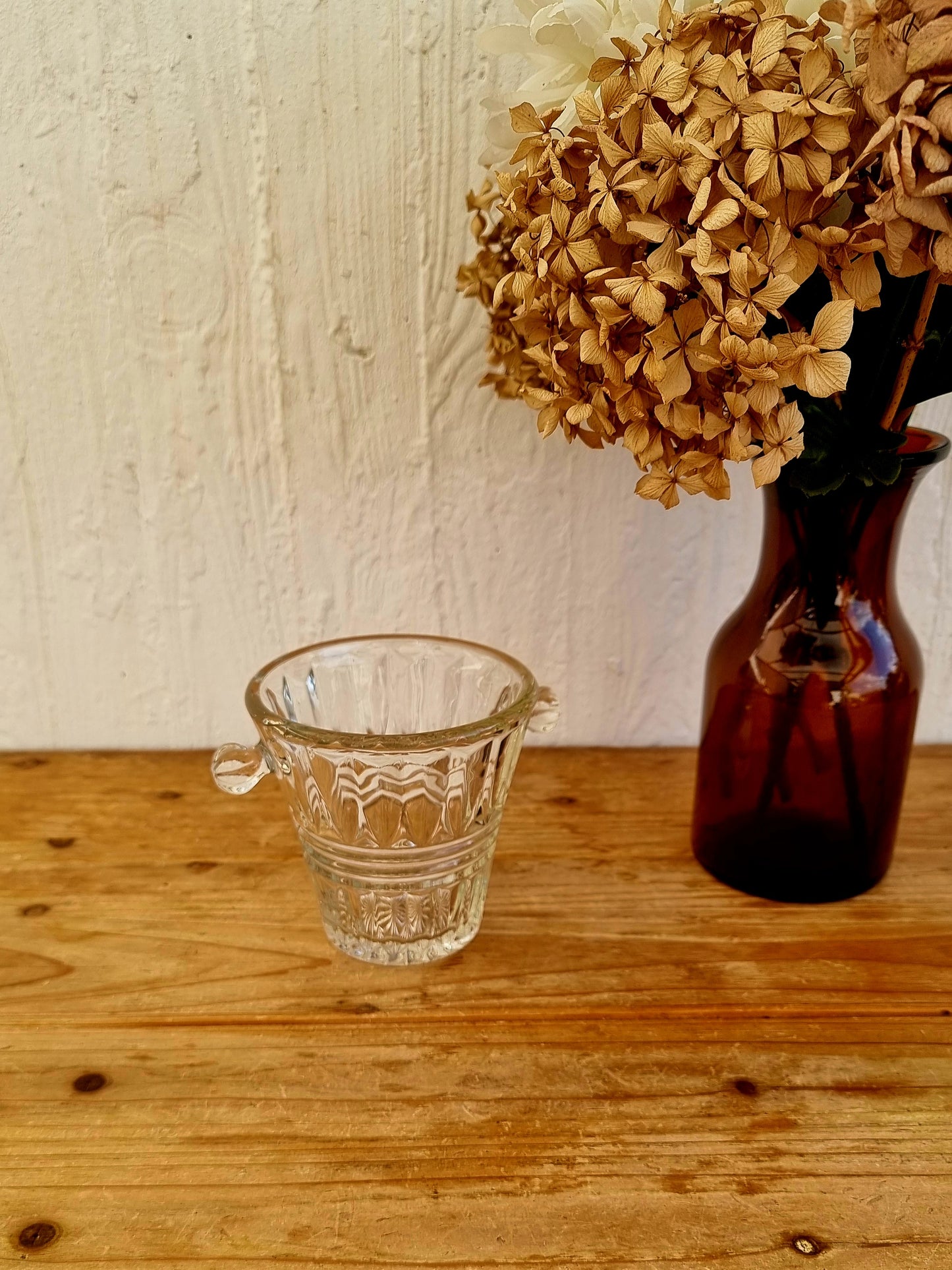 Seau à glaçons en verre vintage les kitscheries brocante en ligne