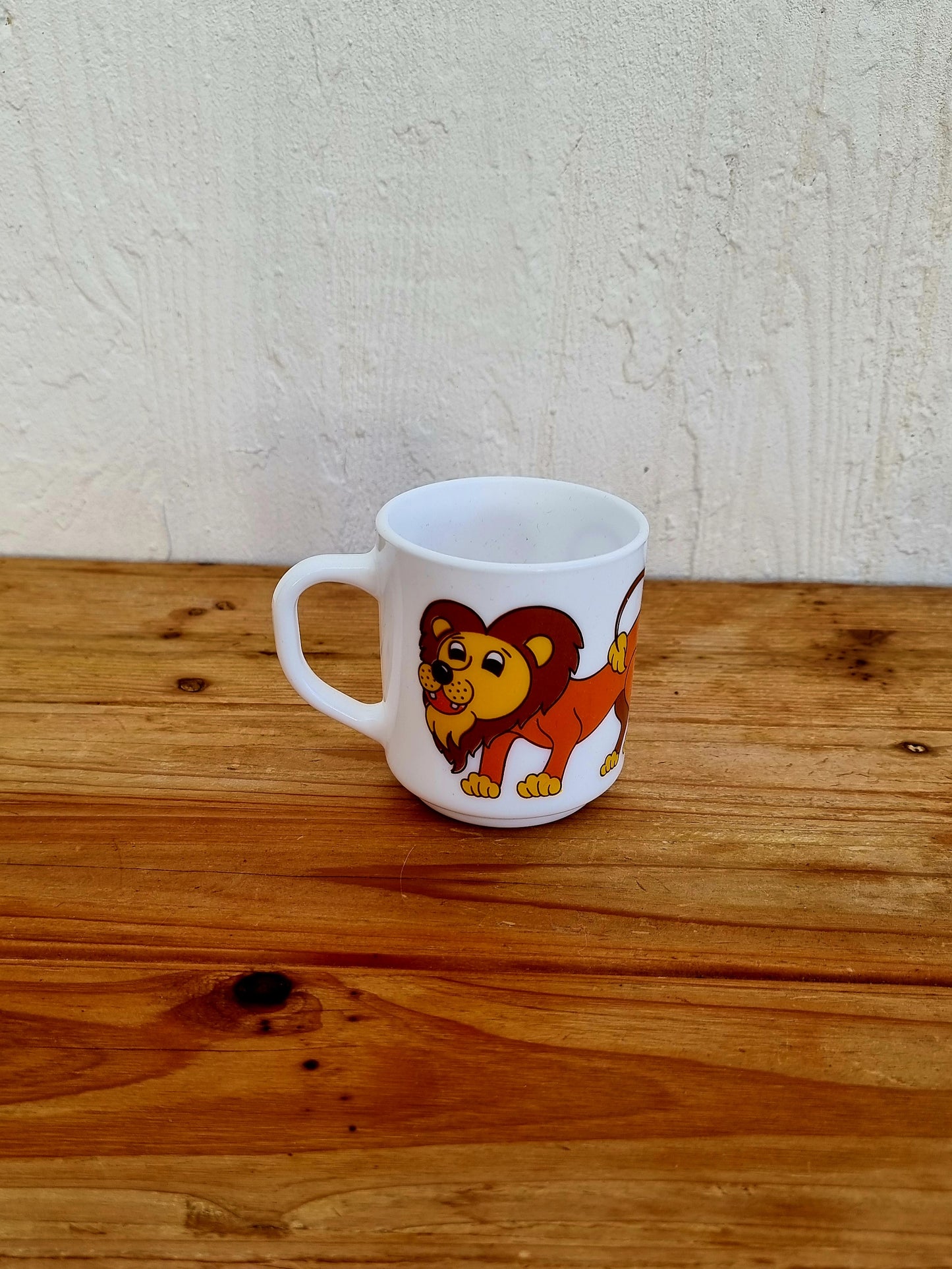 Lot de 3 mugs Arcopal "animaux de la jungle" les kitscheries brocante en ligne