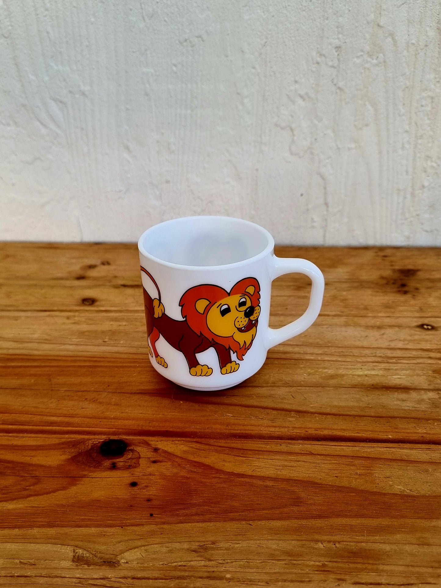 Lot de 3 mugs Arcopal "animaux de la jungle" les kitscheries brocante en ligne