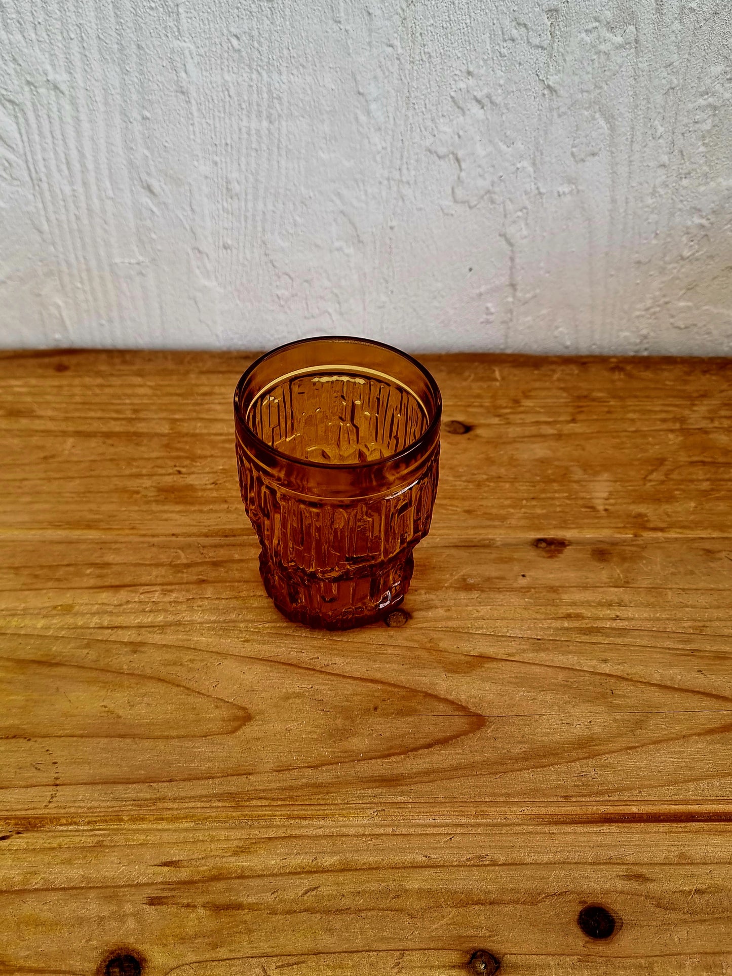 Lot de 4 verres à eau ambré vintage les kitscheries brocante en ligne