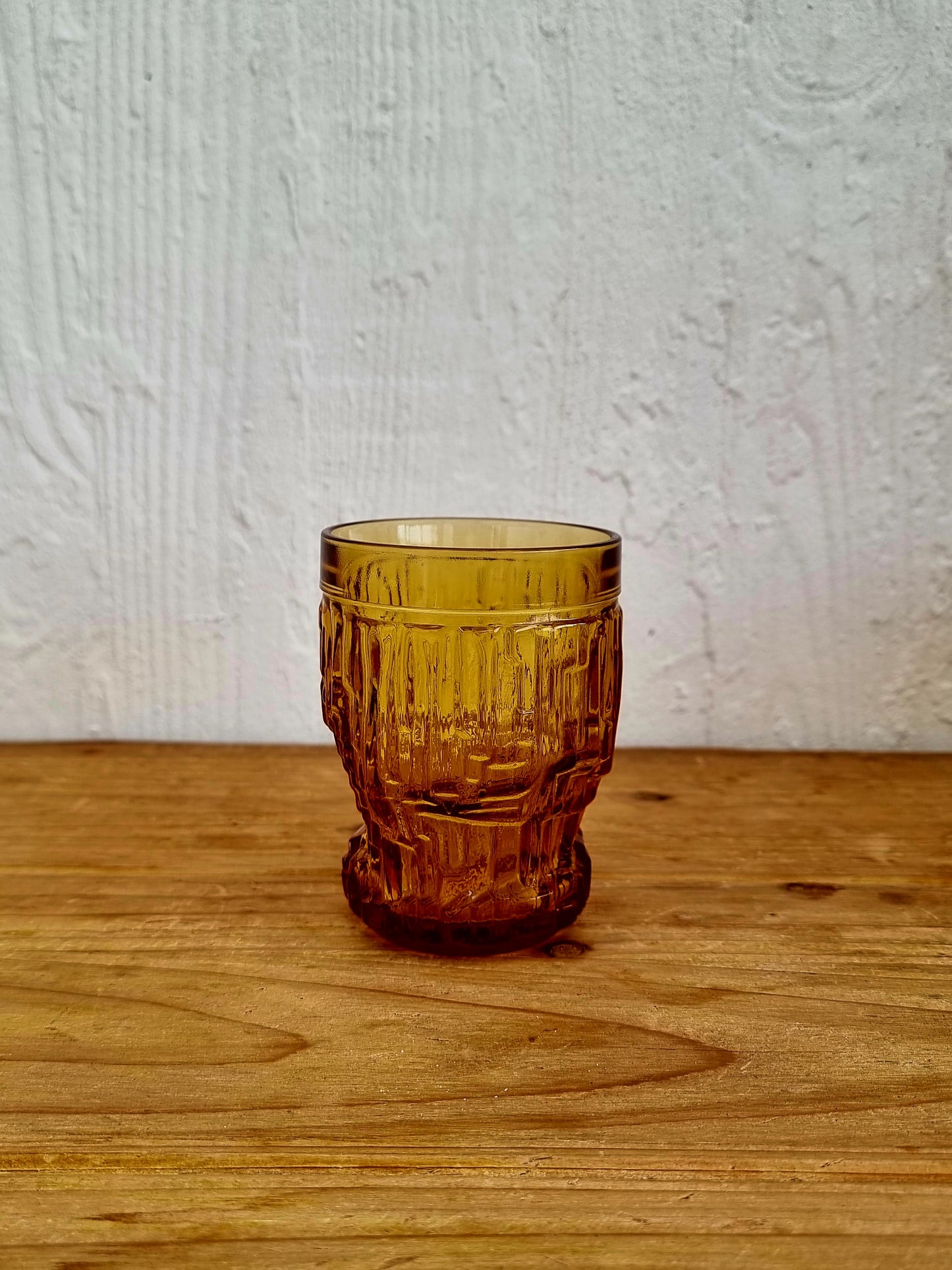 Lot de 4 verres à eau ambré vintage les kitscheries brocante en ligne