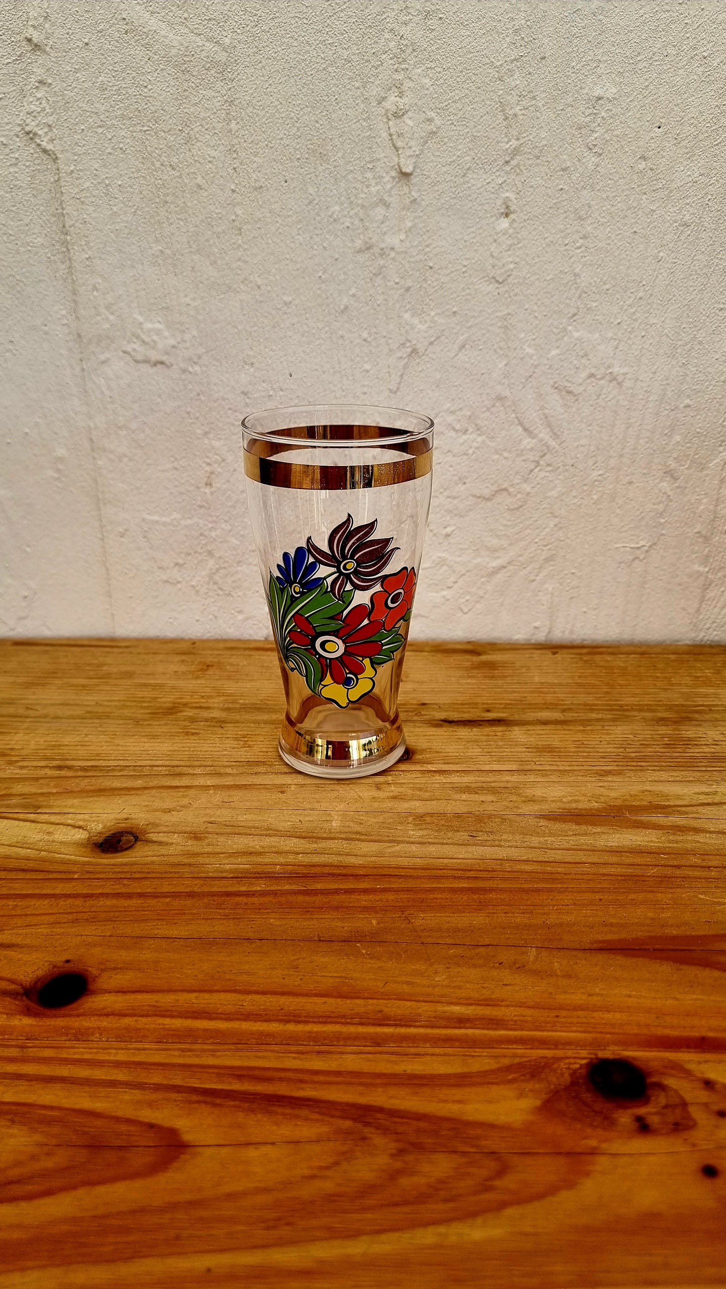 Lot de 6 verres aux fleurs seventies les kitscheries brocante en ligne