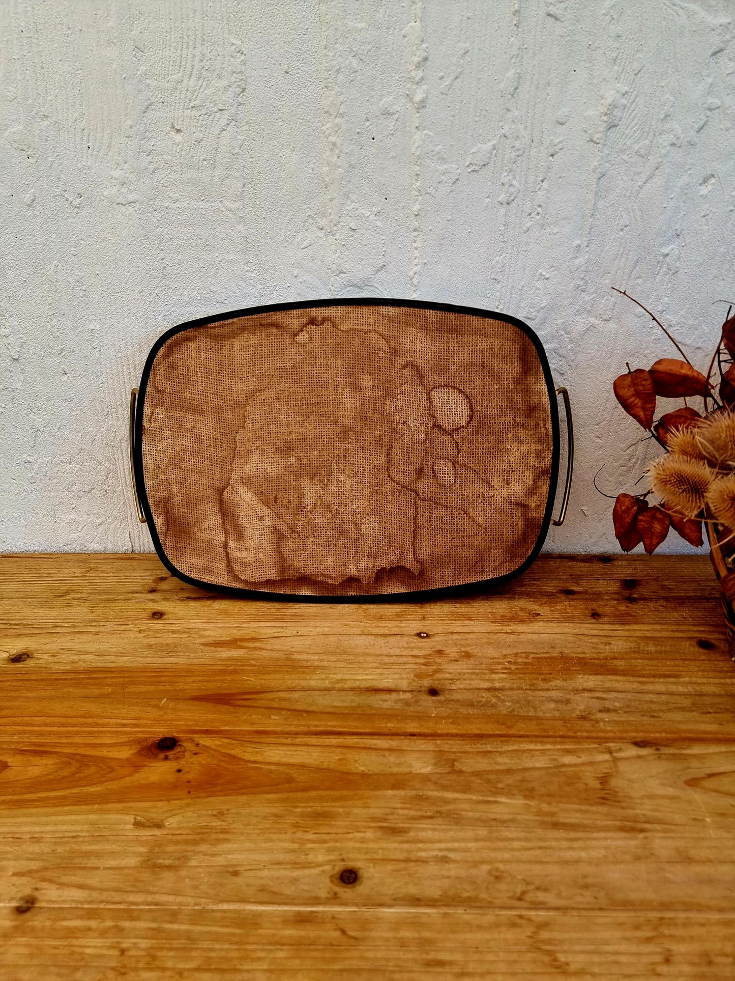 Plateau en formica chasse à courre vintage les kitscheries