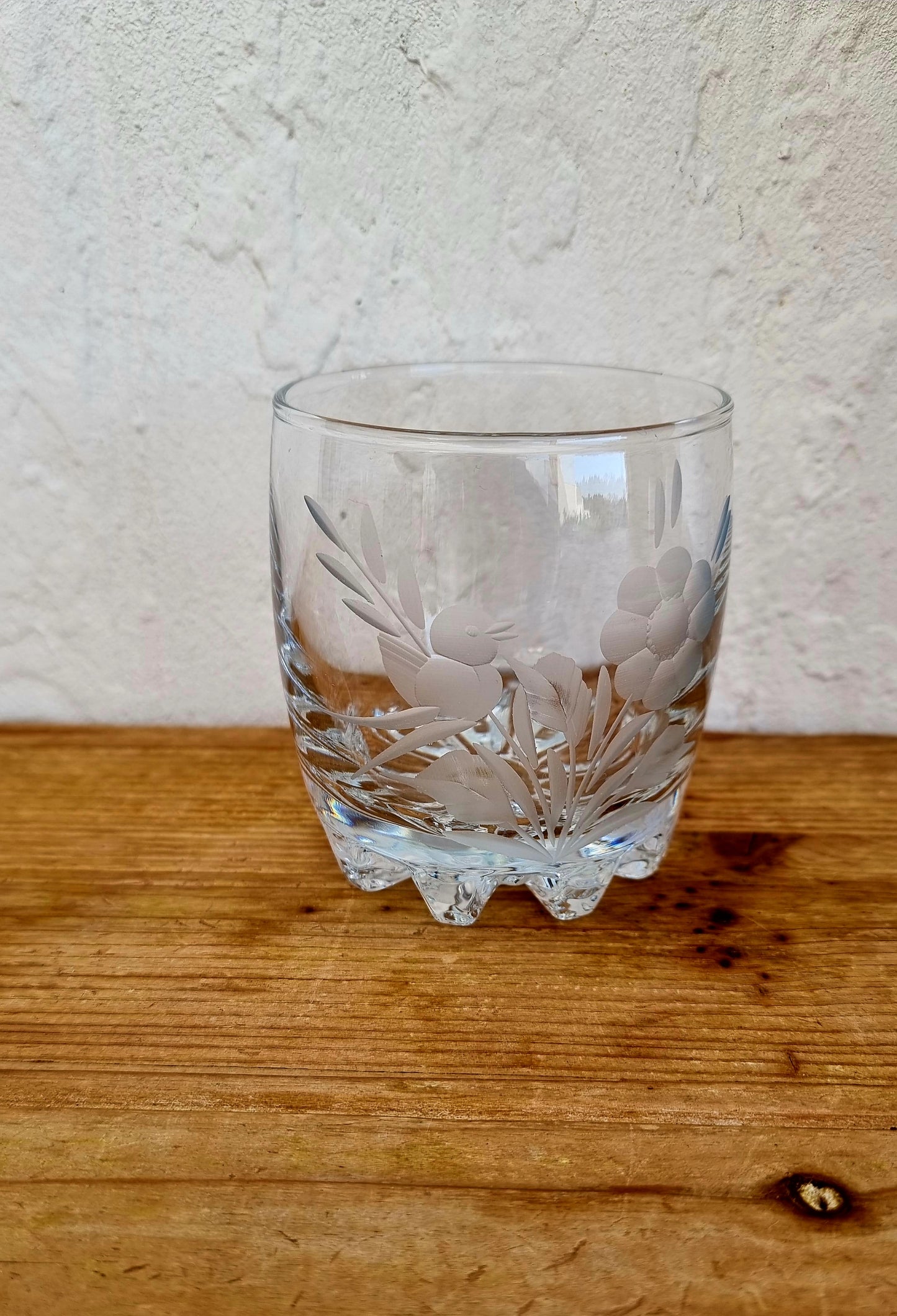 Lot de 6 verres gravé vintage les kitscheries