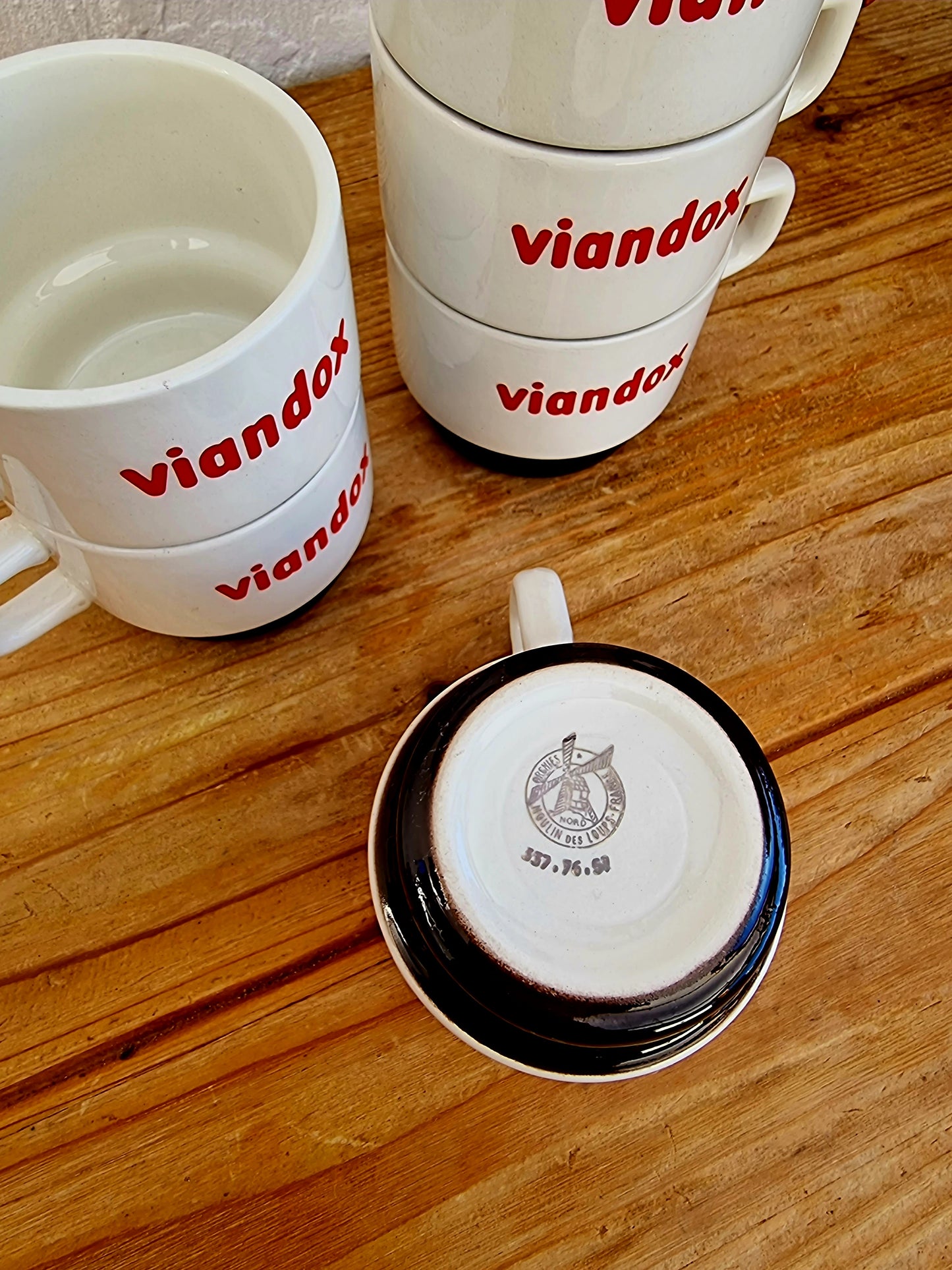 Lot de 6 tasses Moulin des Loups Viandox Les Kitscheries