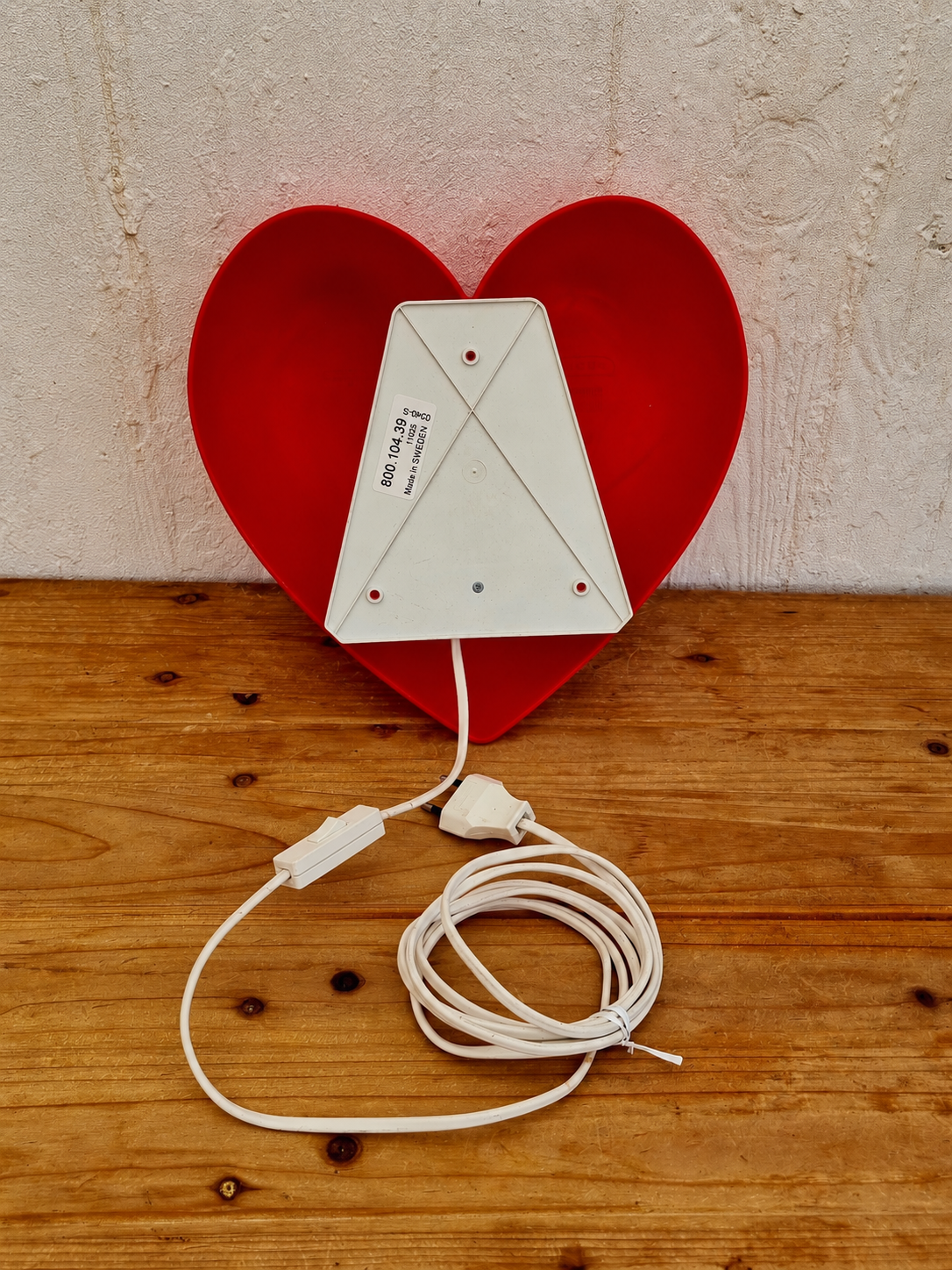 Applique Cœur Rouge IKEA SMILA HJÄRTA Vintage Années 90