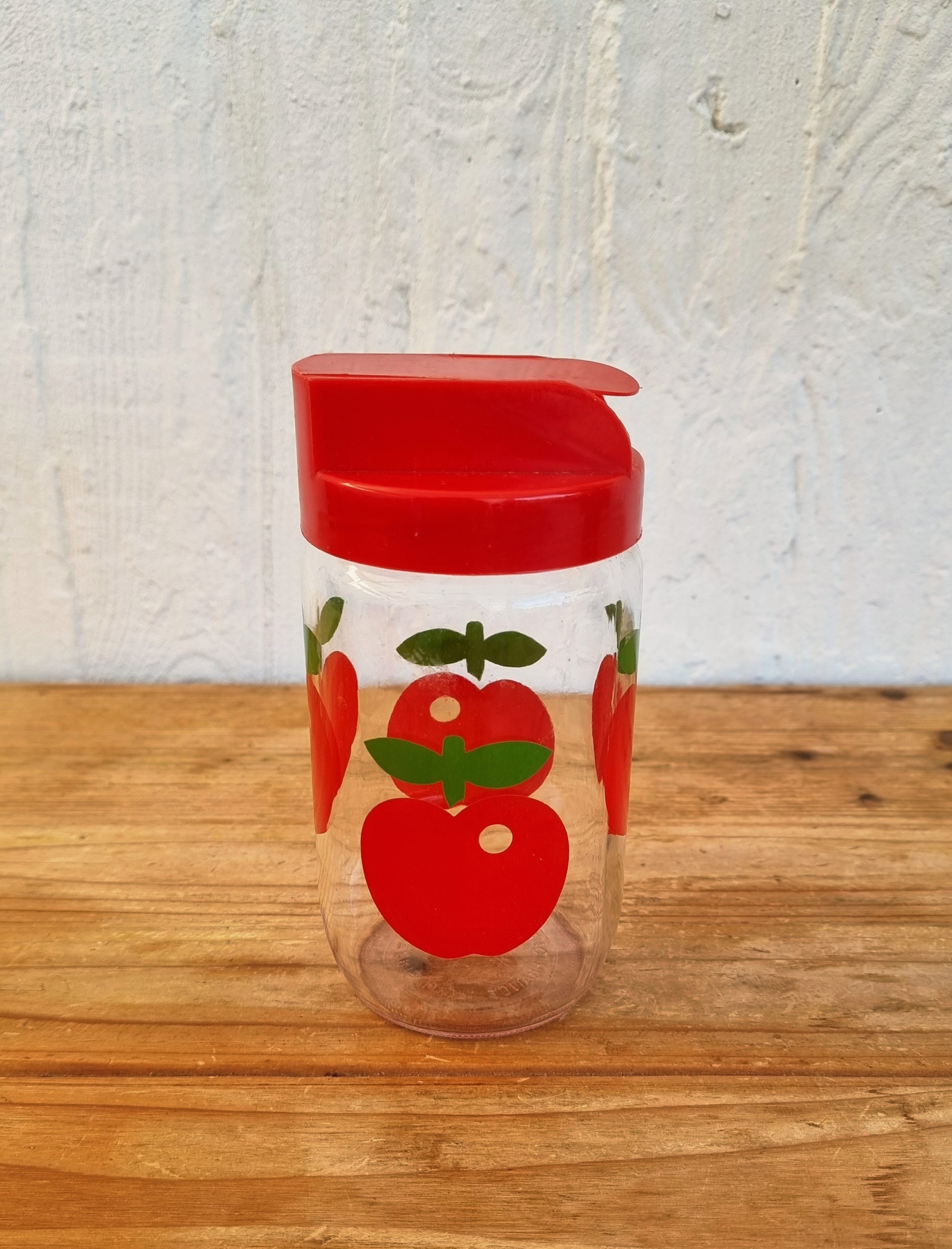 bocal henkel vintage pommes rouges verseur