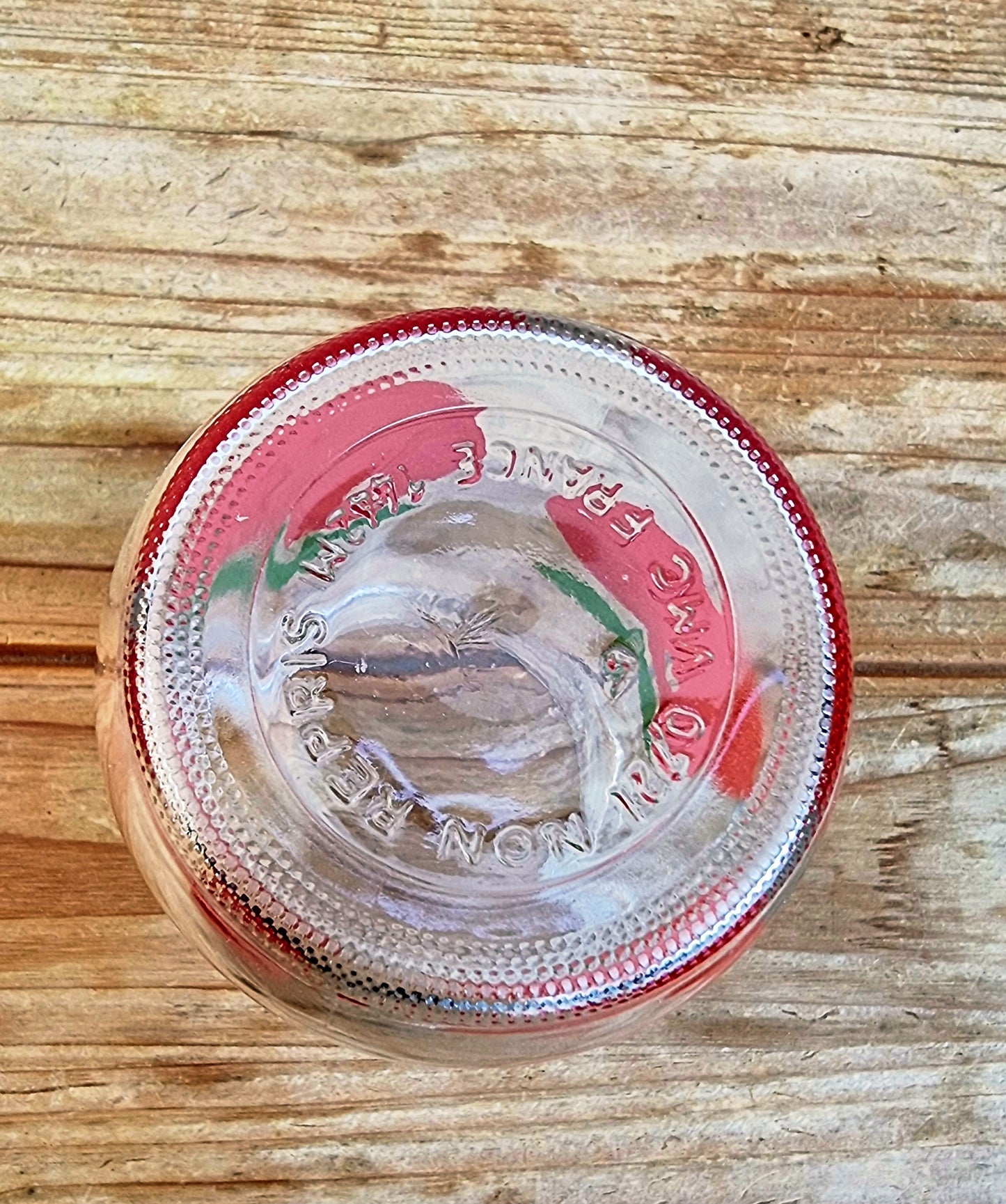 bocal henkel vintage pommes rouges verseur