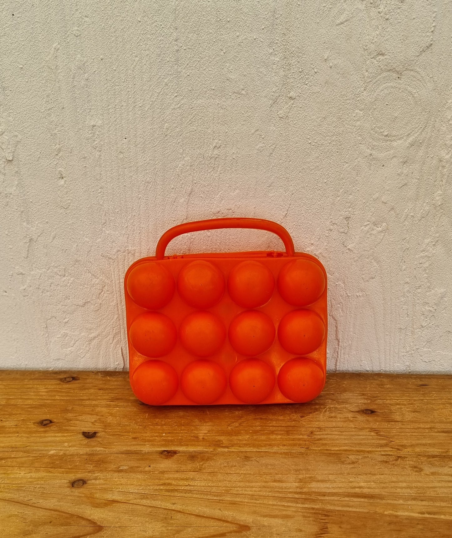Boîte à œufs vintage orange Made in France pour 12 œufs