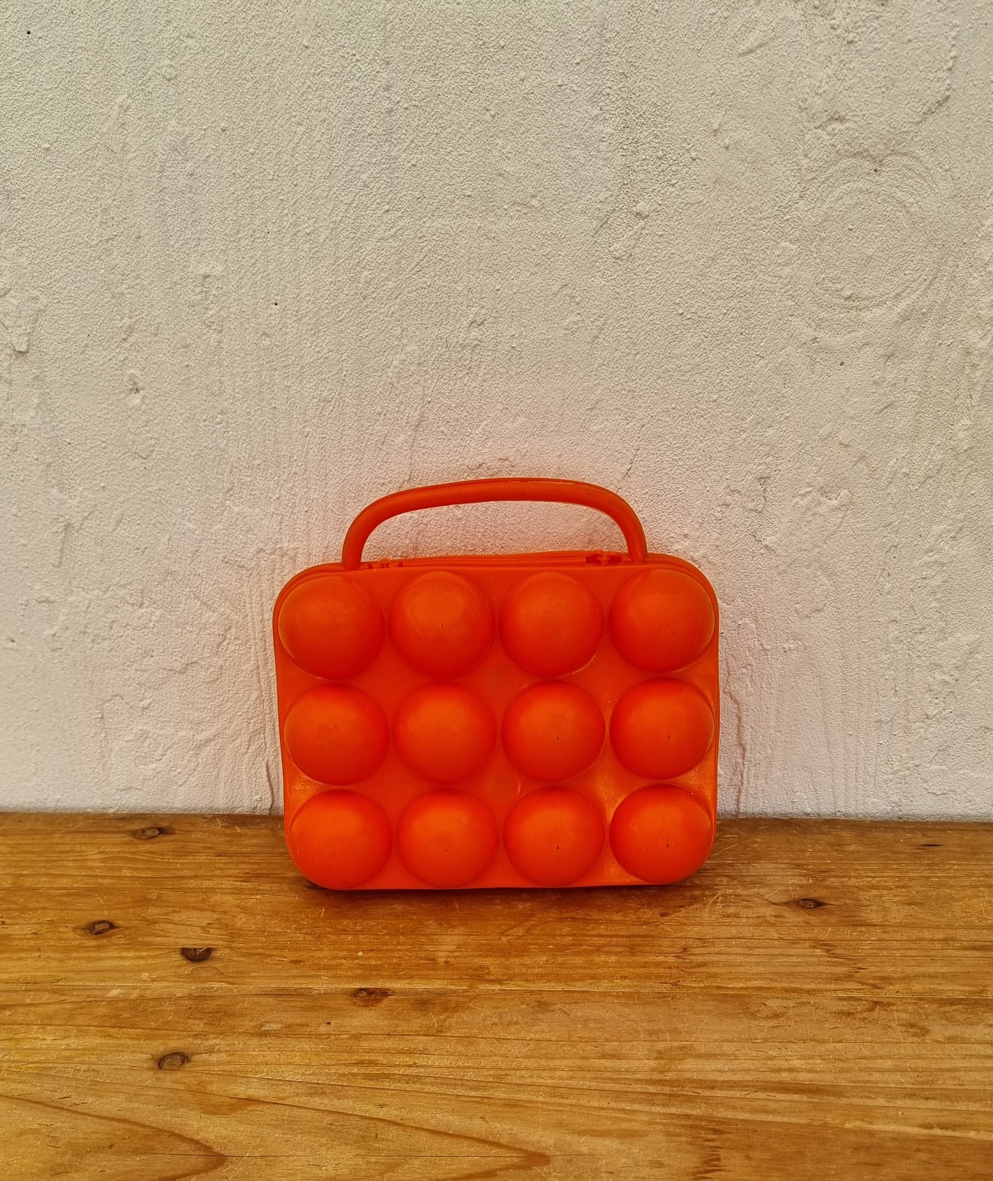 Boîte à œufs vintage orange Made in France pour 12 œufs