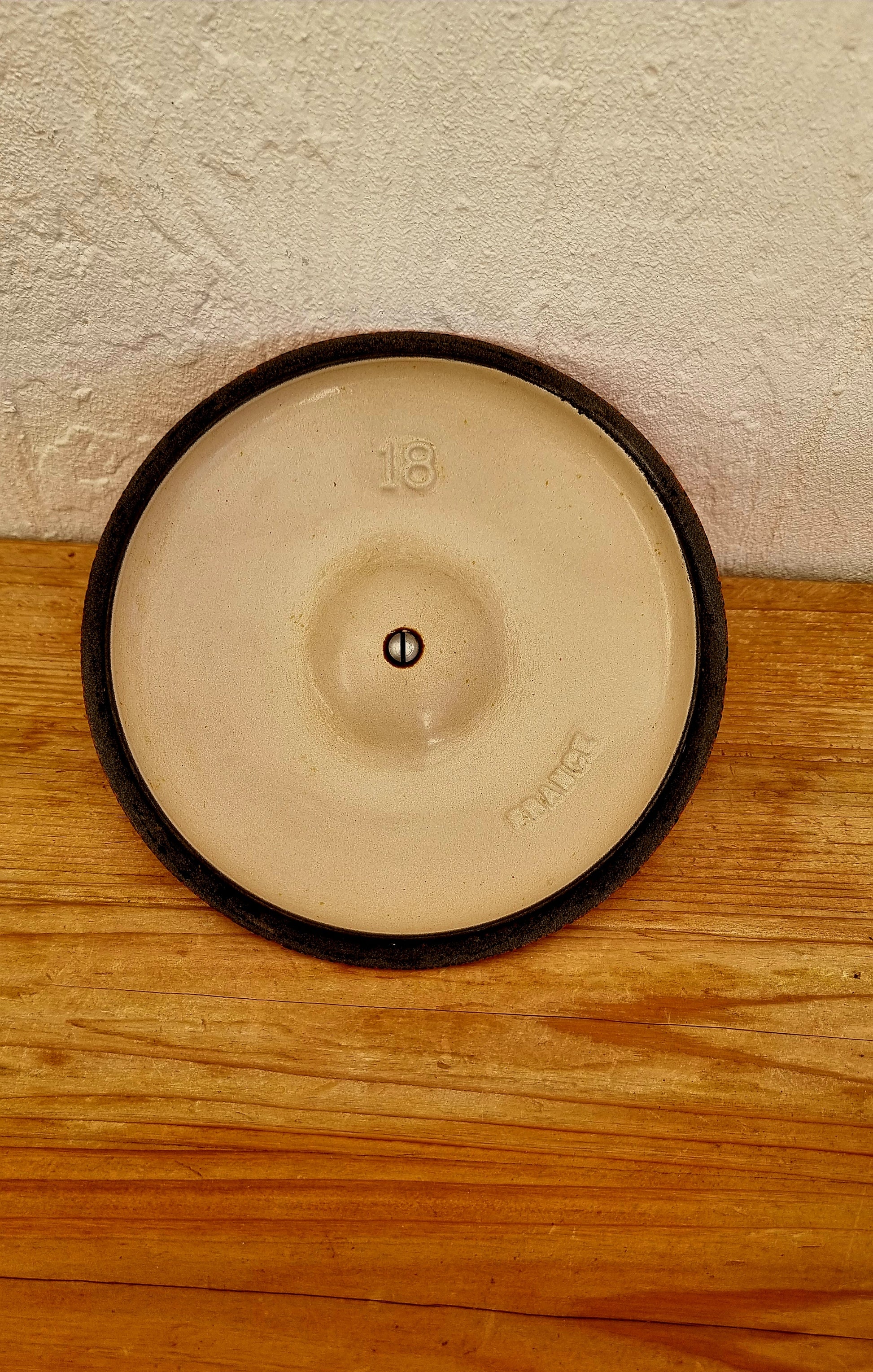 Casserole en fonte orange Cuisine Royale n°18 les kitscheries brocante en ligne
