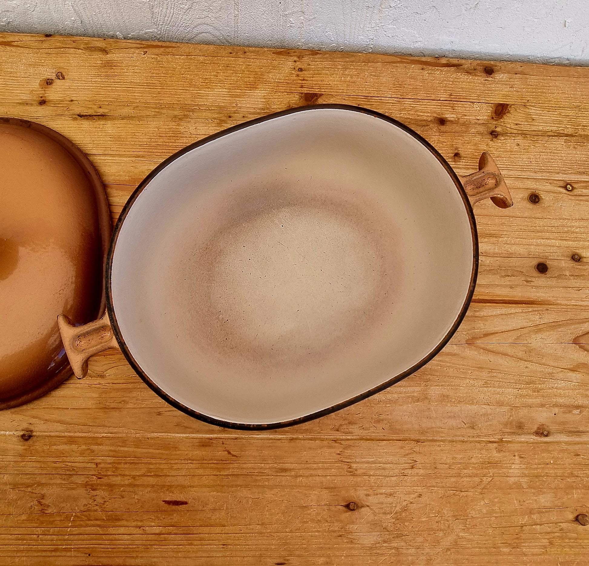 Cocotte ovale Le Creuset La Mama n°29 design Enzo Mari vintage