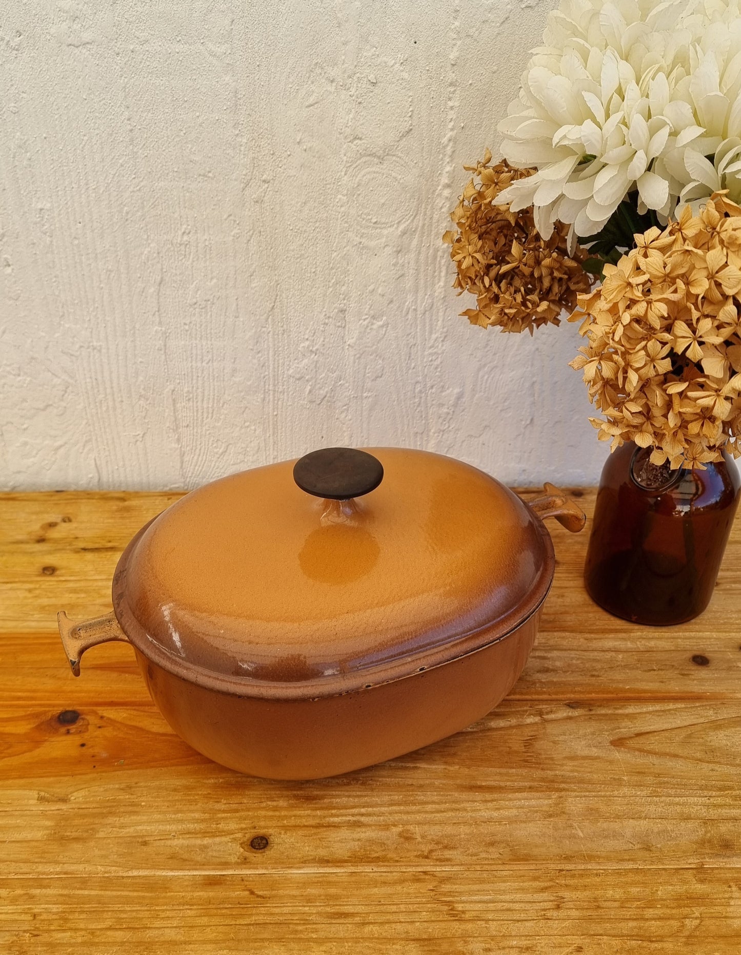 Cocotte ovale Le Creuset La Mama n°29 design Enzo Mari vintage