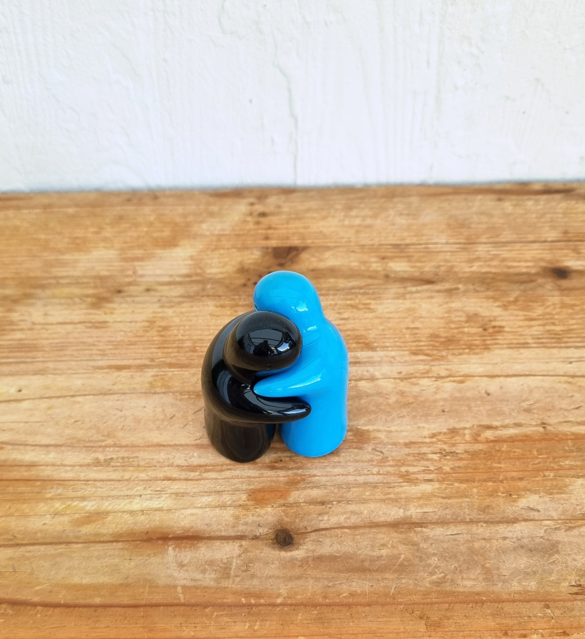Duo Salière et Poivrière en Céramique Bleue et Noire Style Pop Art