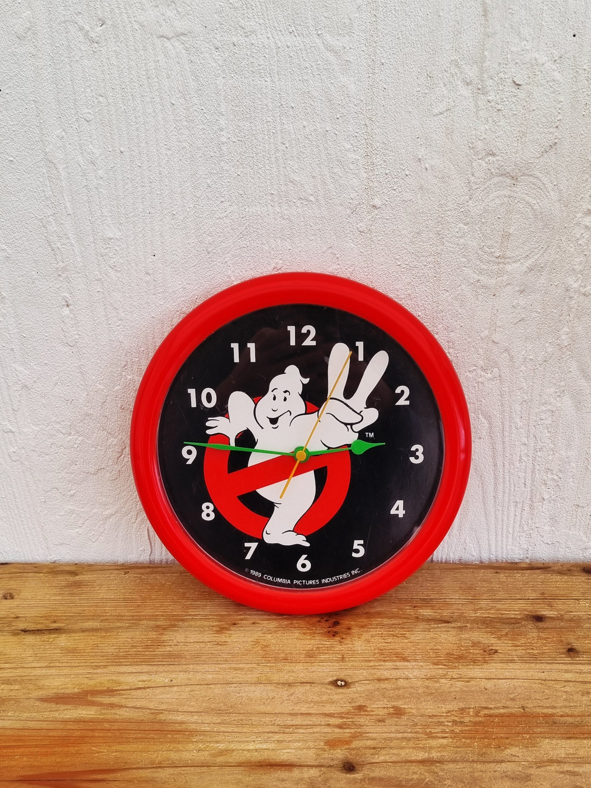 Horloge murale SOS Fantômes 2 vintage 1989 Columbia Pictures