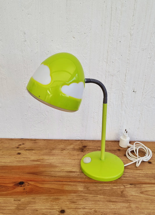 Lampe de bureau IKEA SKOJIG verte motif nuages