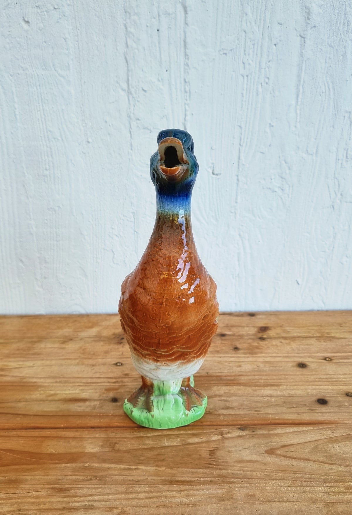 Pichet canard Saint Clément n°7492 en barbotine vintage