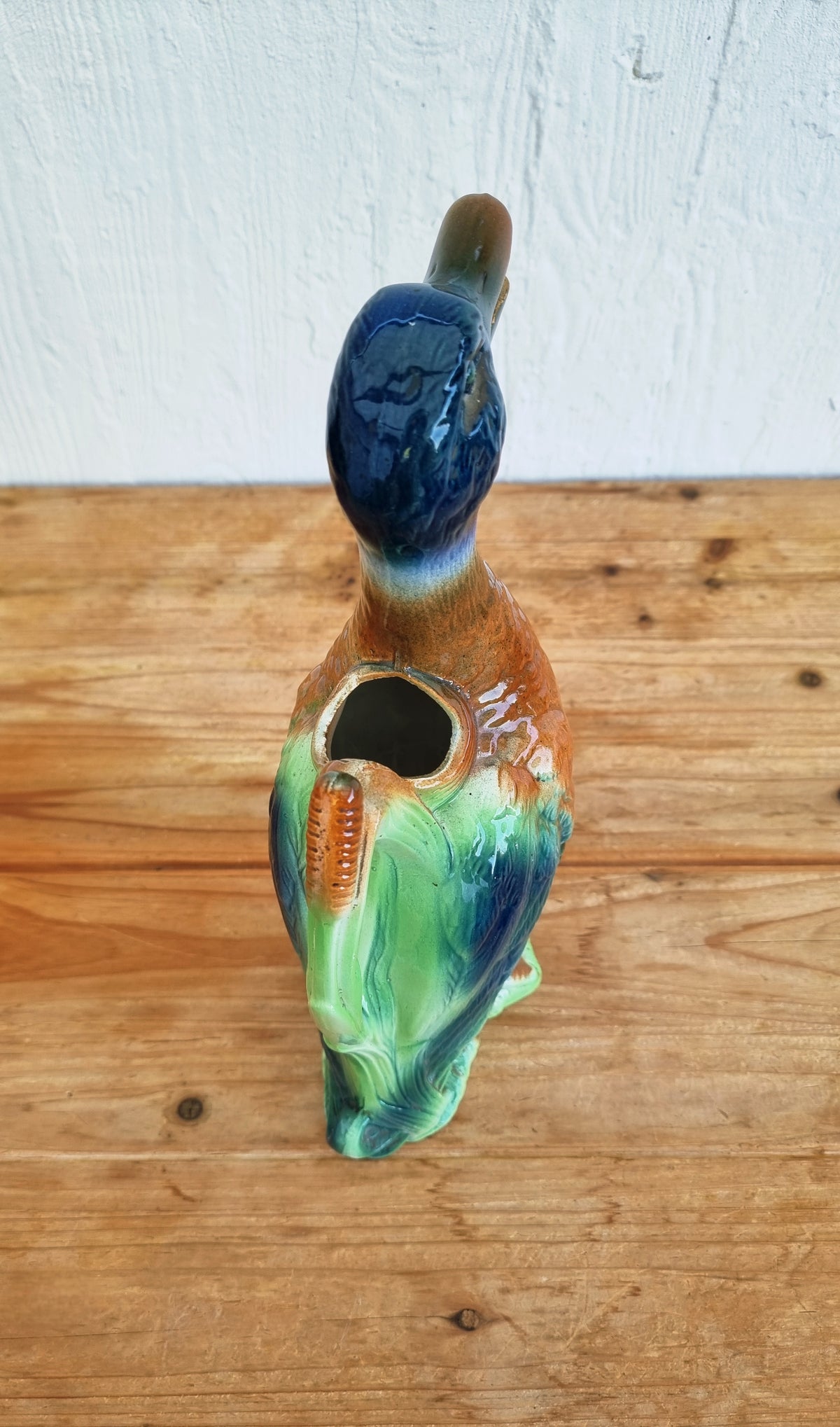 Pichet canard Saint Clément n°7492 en barbotine vintage