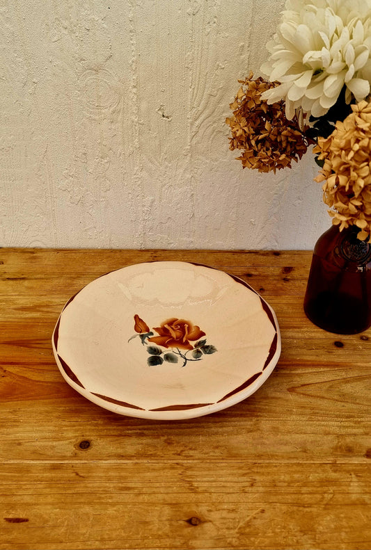 Plat piédouche Digoin Sarreguemines modèle 9181 les kitscheries brocante en ligne