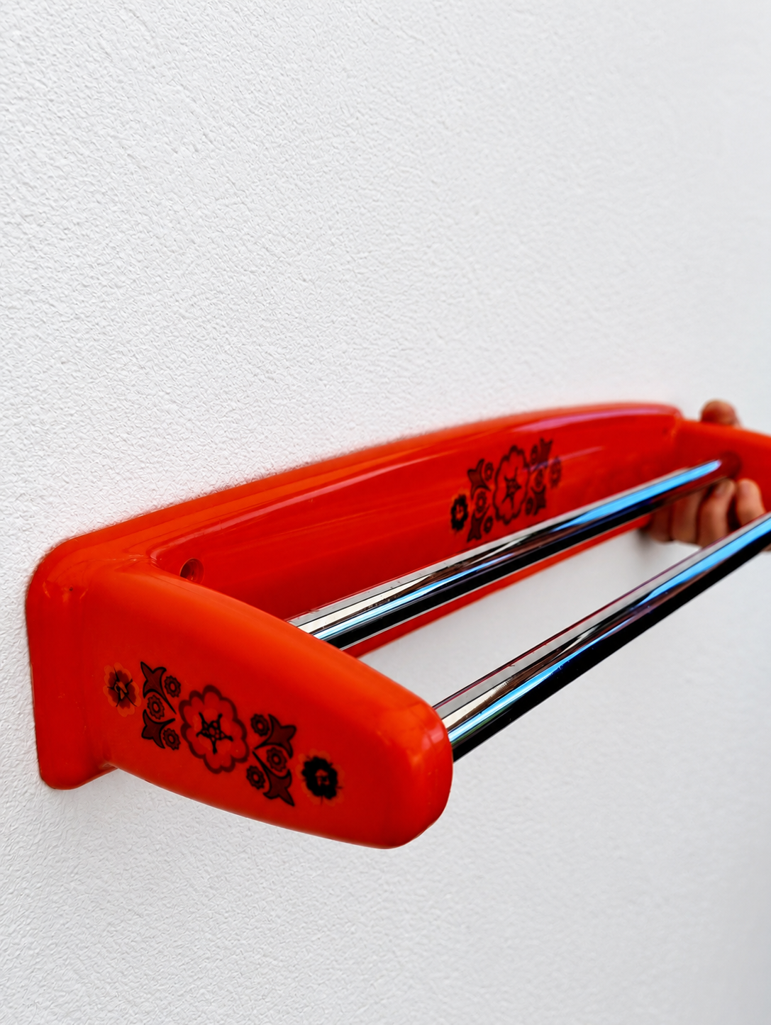 Porte-serviettes orange Syla vintage
