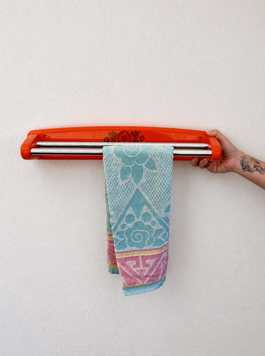 Porte-serviettes orange Syla vintage