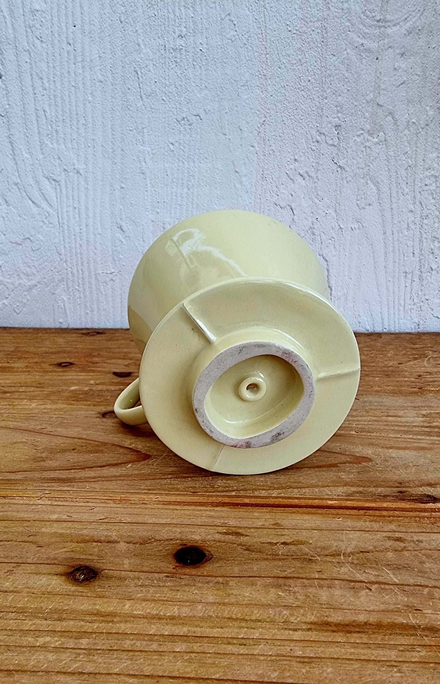 Porte-filtre Melitta N°102 jaune vintage en céramique