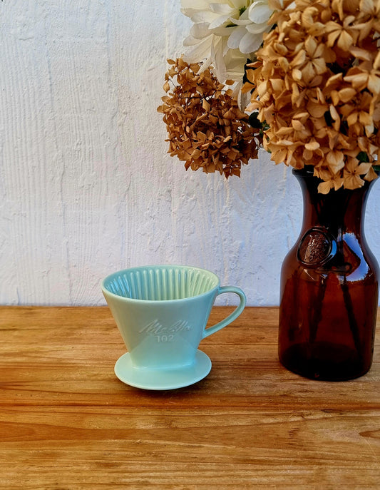 Porte filtre à café vintage Melitta 102 bleu pastel