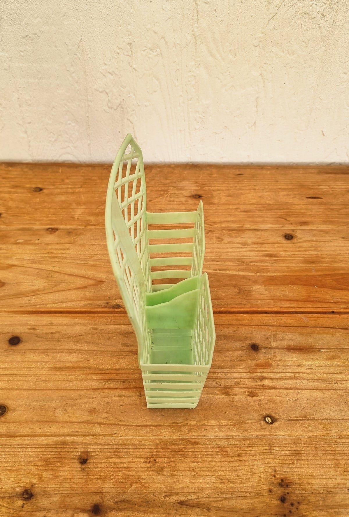 Rangement multifonction vintage en plastique vert pastel