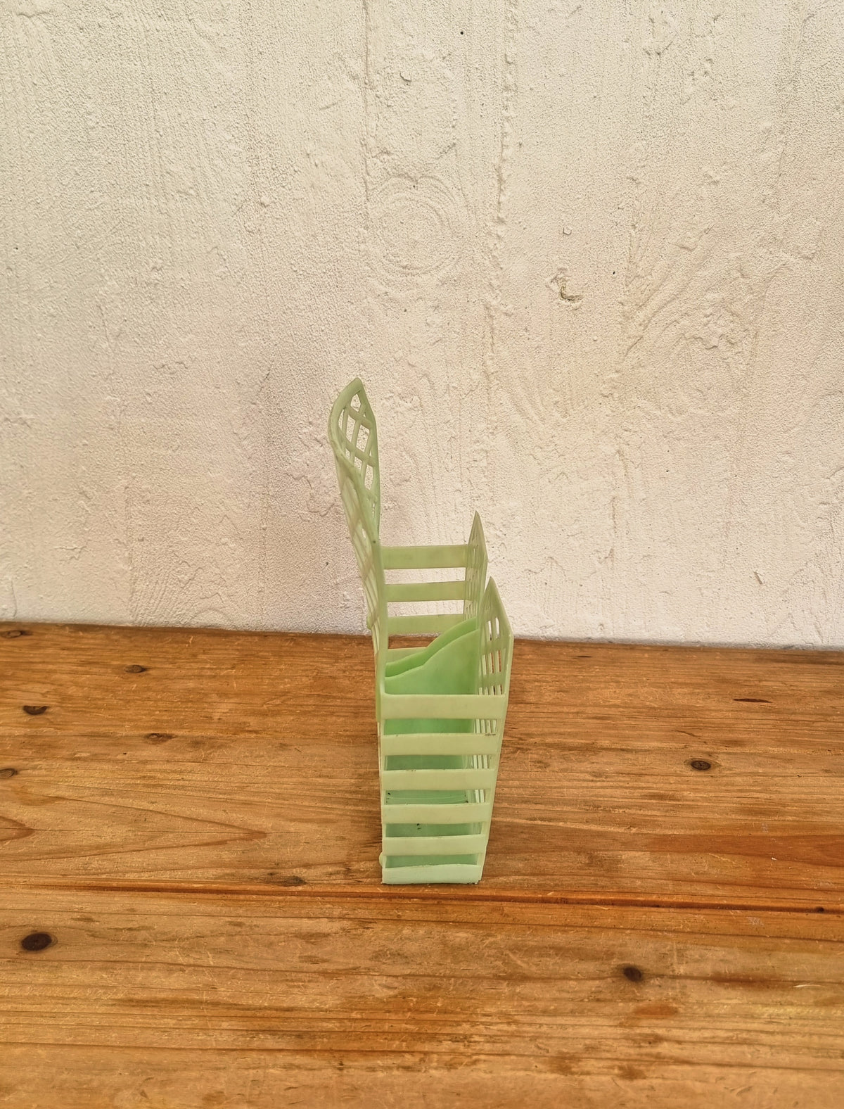 Rangement multifonction vintage en plastique vert pastel