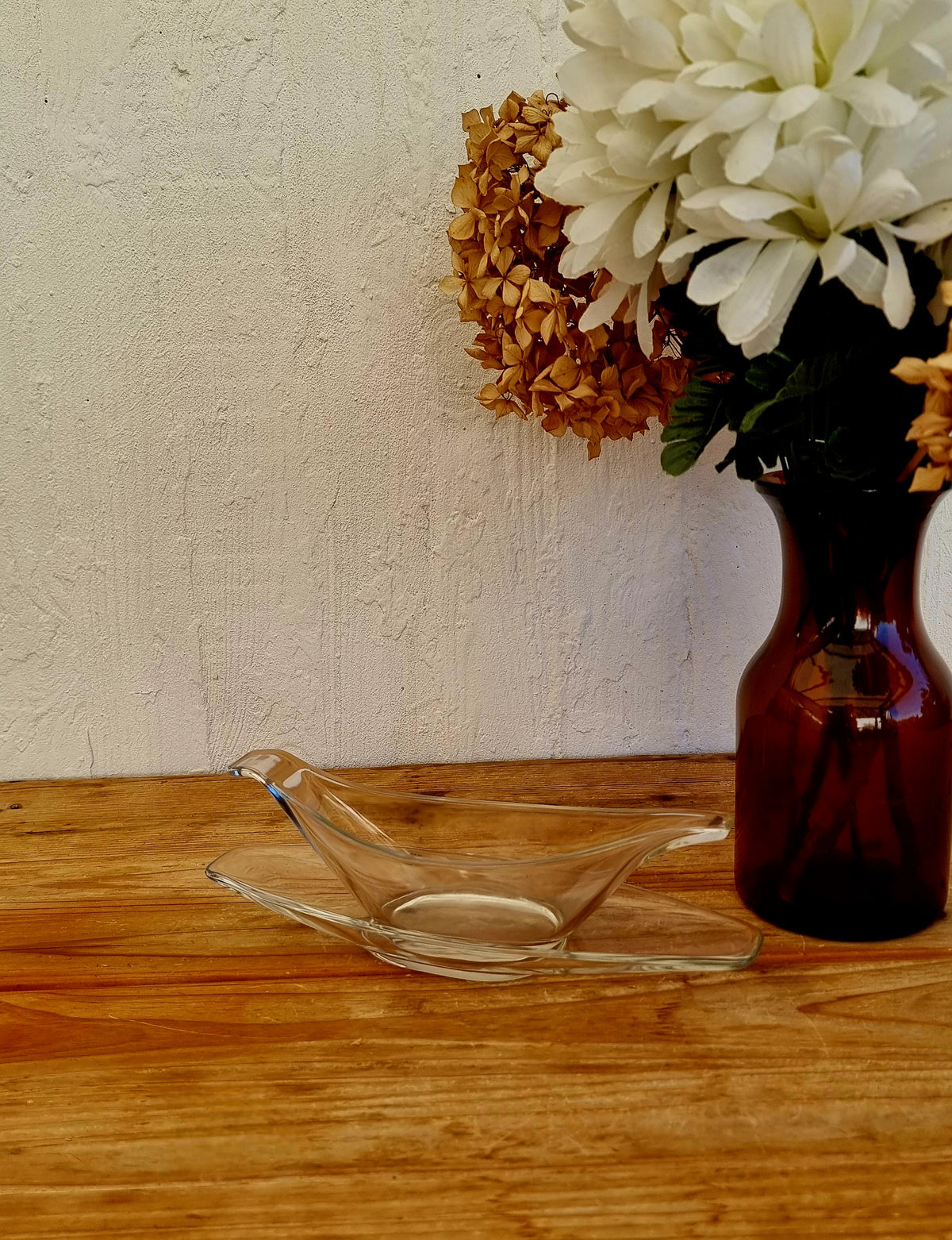 Saucière vintage Pyrex Sedlex France en verre moulé