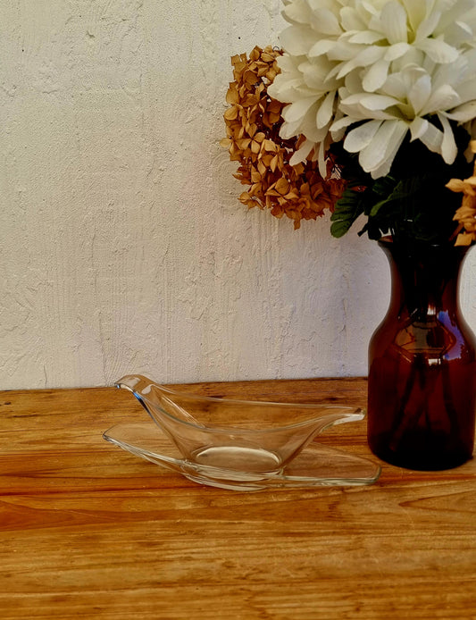 Saucière vintage Pyrex Sedlex France en verre moulé