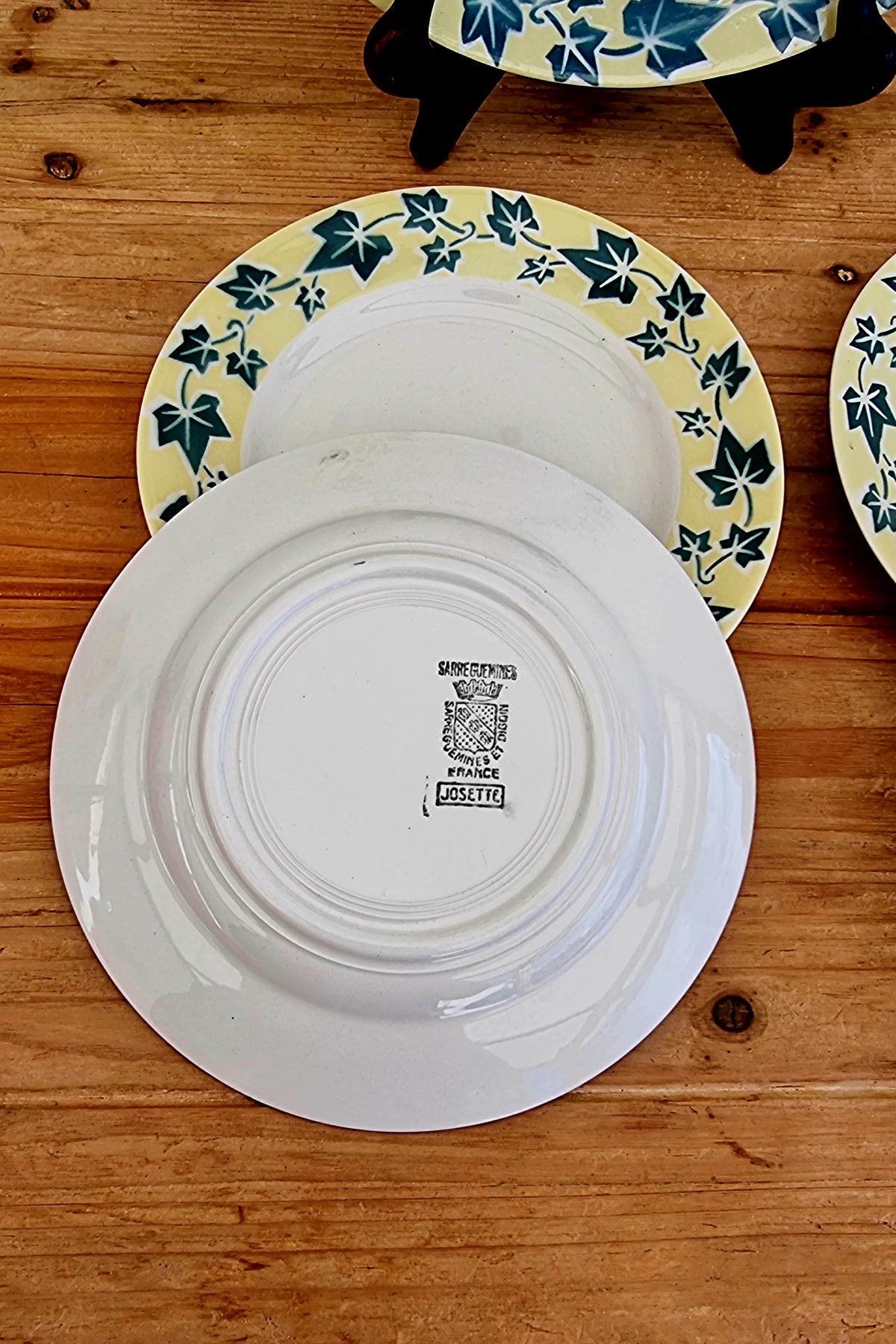 Service à dessert vintage Digoin Sarreguemines modèle Josette 5 pièces