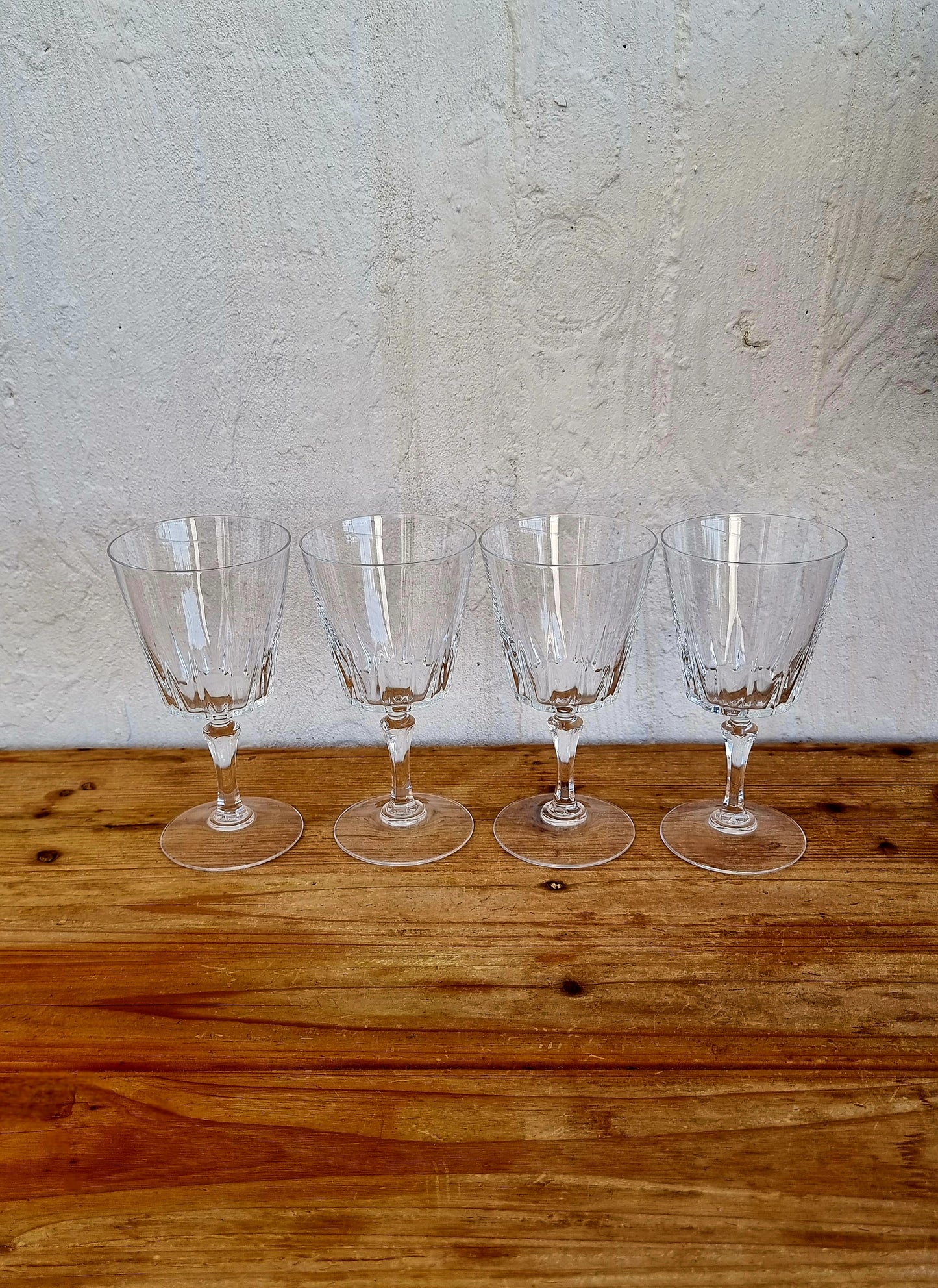 Lot de 4 verres à pied Cristal d'Arques modèle Versailles