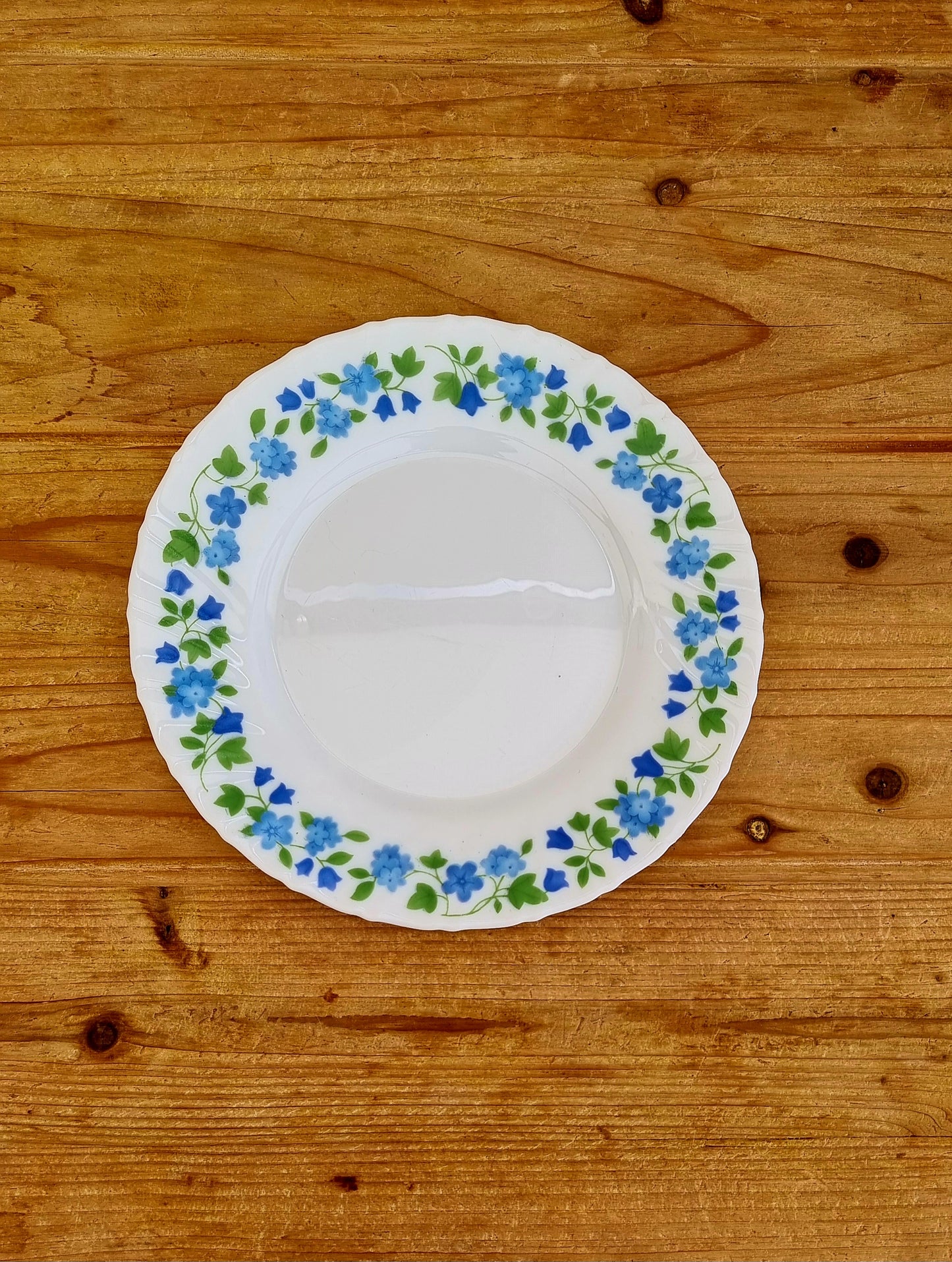 Lot de 5 assiettes à dessert vintage années 70 décor rétro