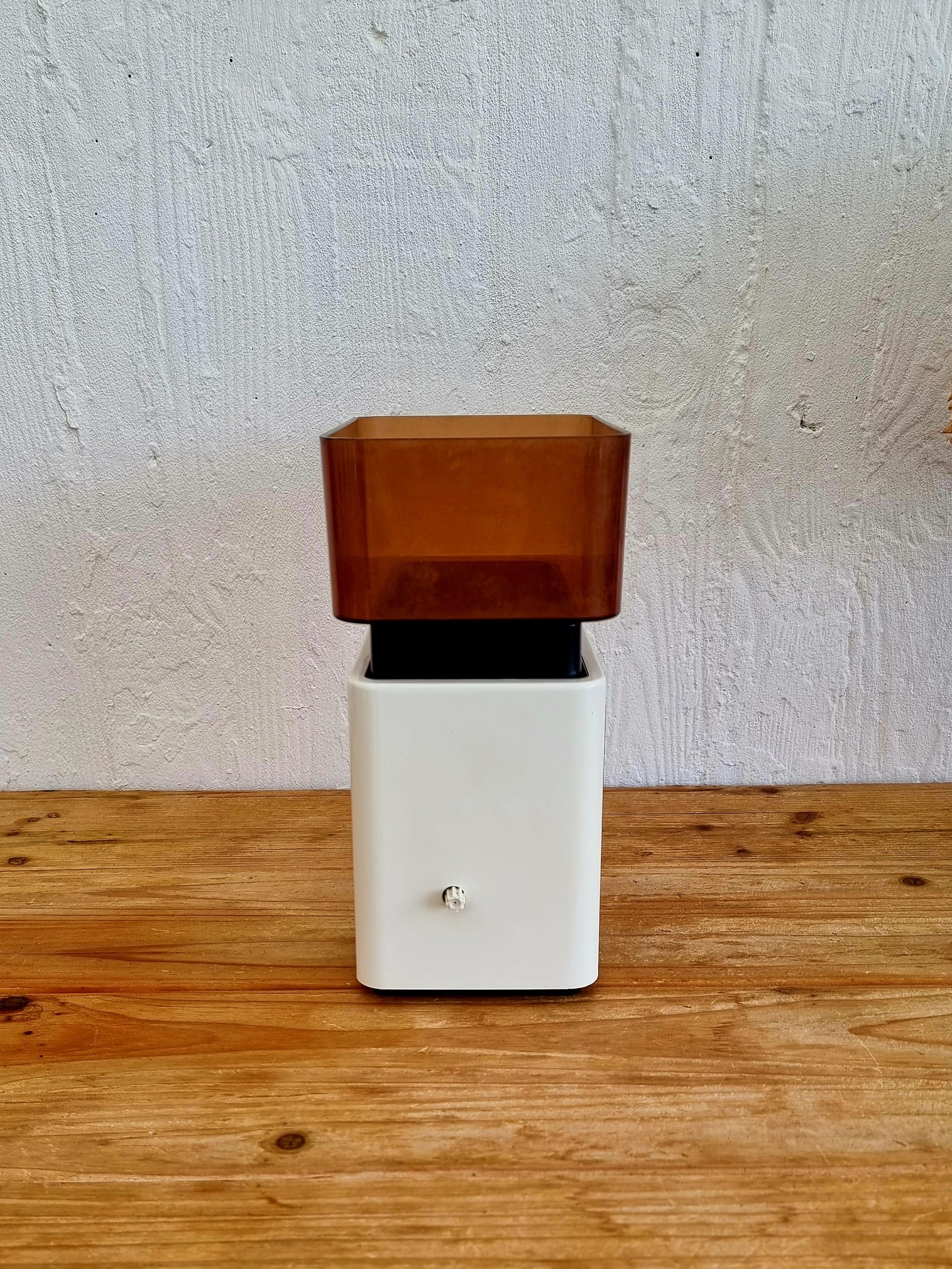 Balance Terraillon vintage blanc marron rouge capacité 5 kg années 70