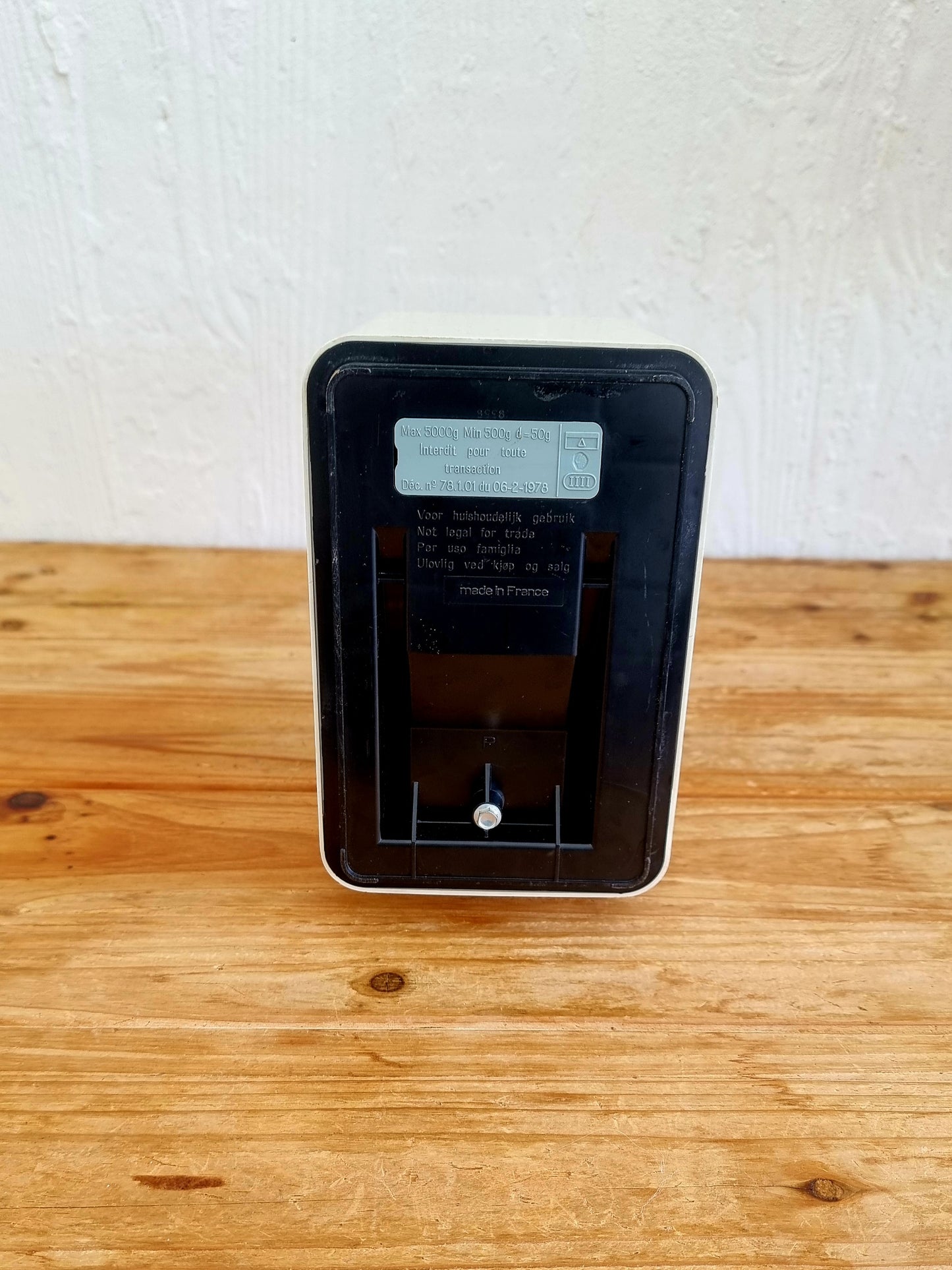 Balance Terraillon vintage blanc marron rouge capacité 5 kg années 70