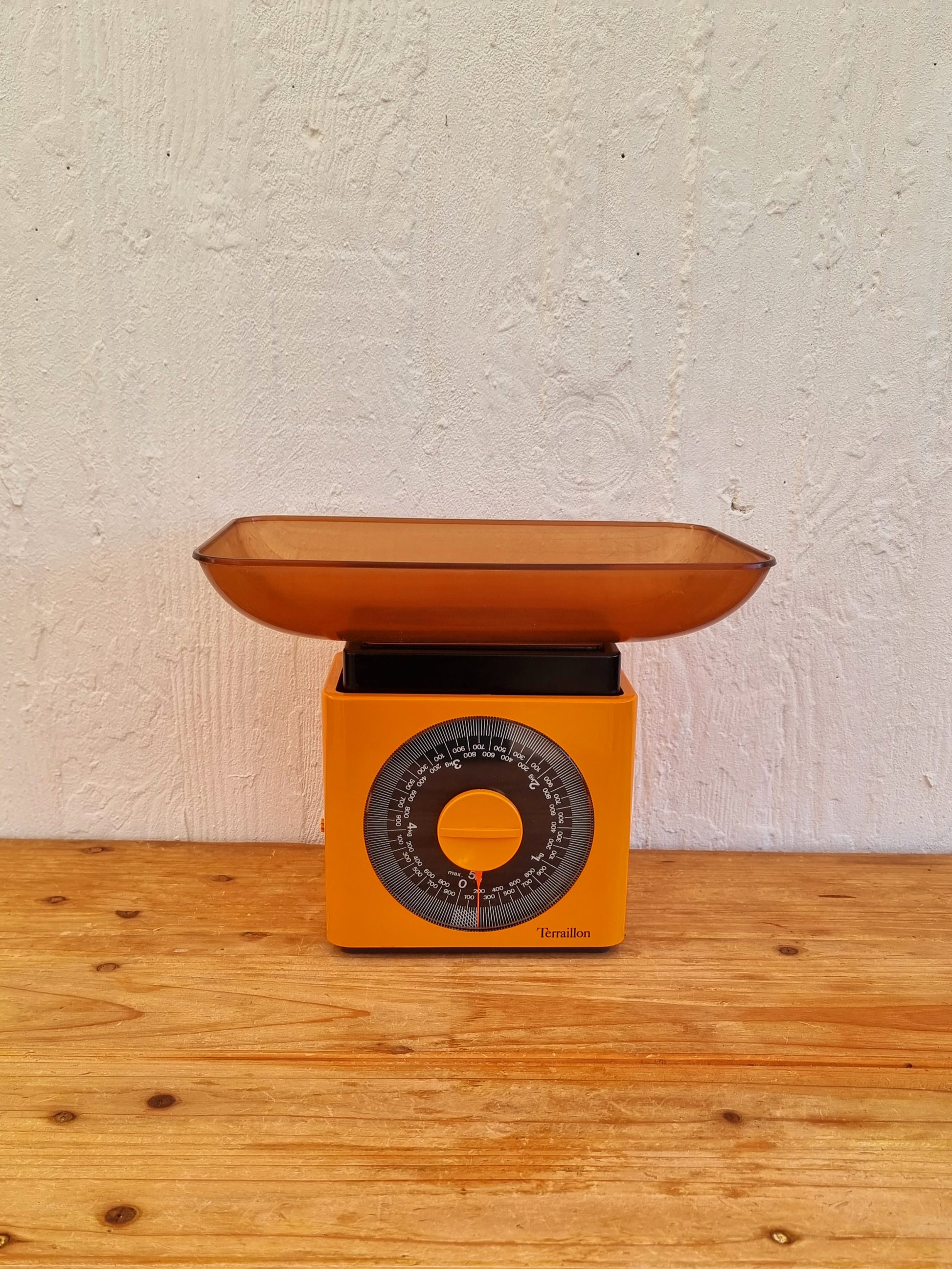 Balance orange Terraillon 5kg vintage les kitscheries brocante en ligne
